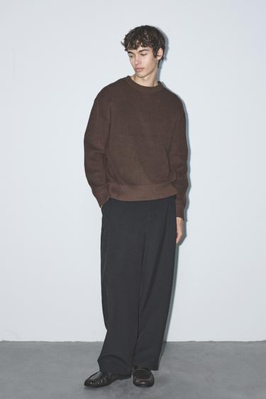 Basic knit jumper — Brown 4