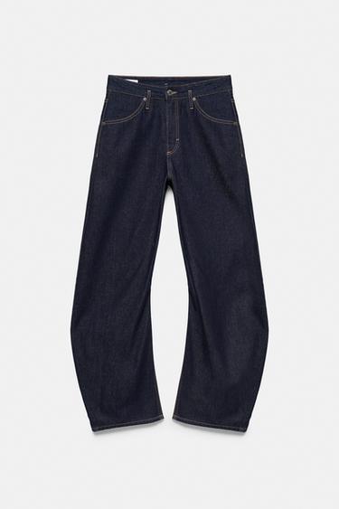 Low-rise barrel jeans — Navy 6