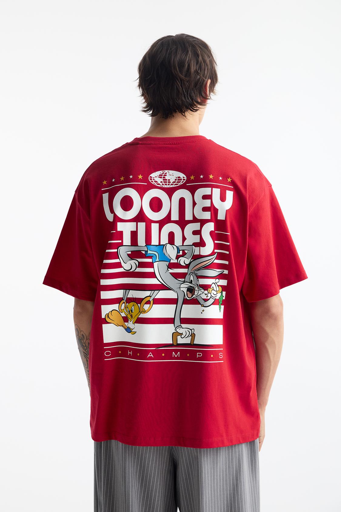 Looney Tunes Camiseta Print Pull And Bear Red Looney Tunes X