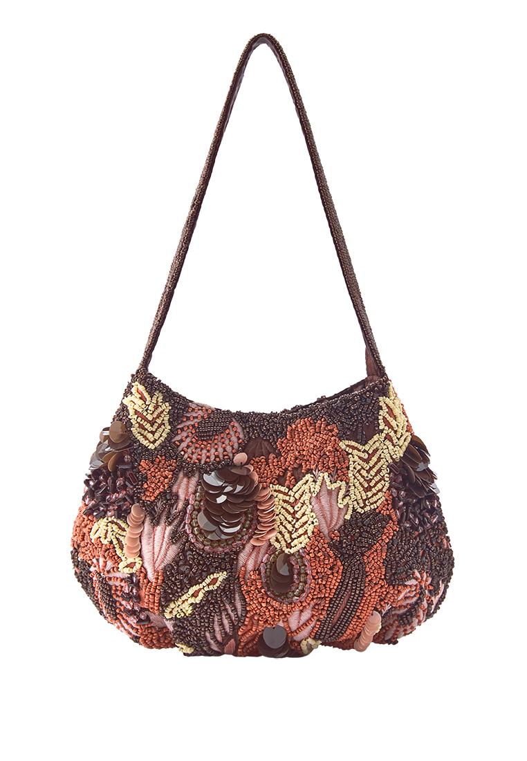 Beaded shoulder bag — Orange