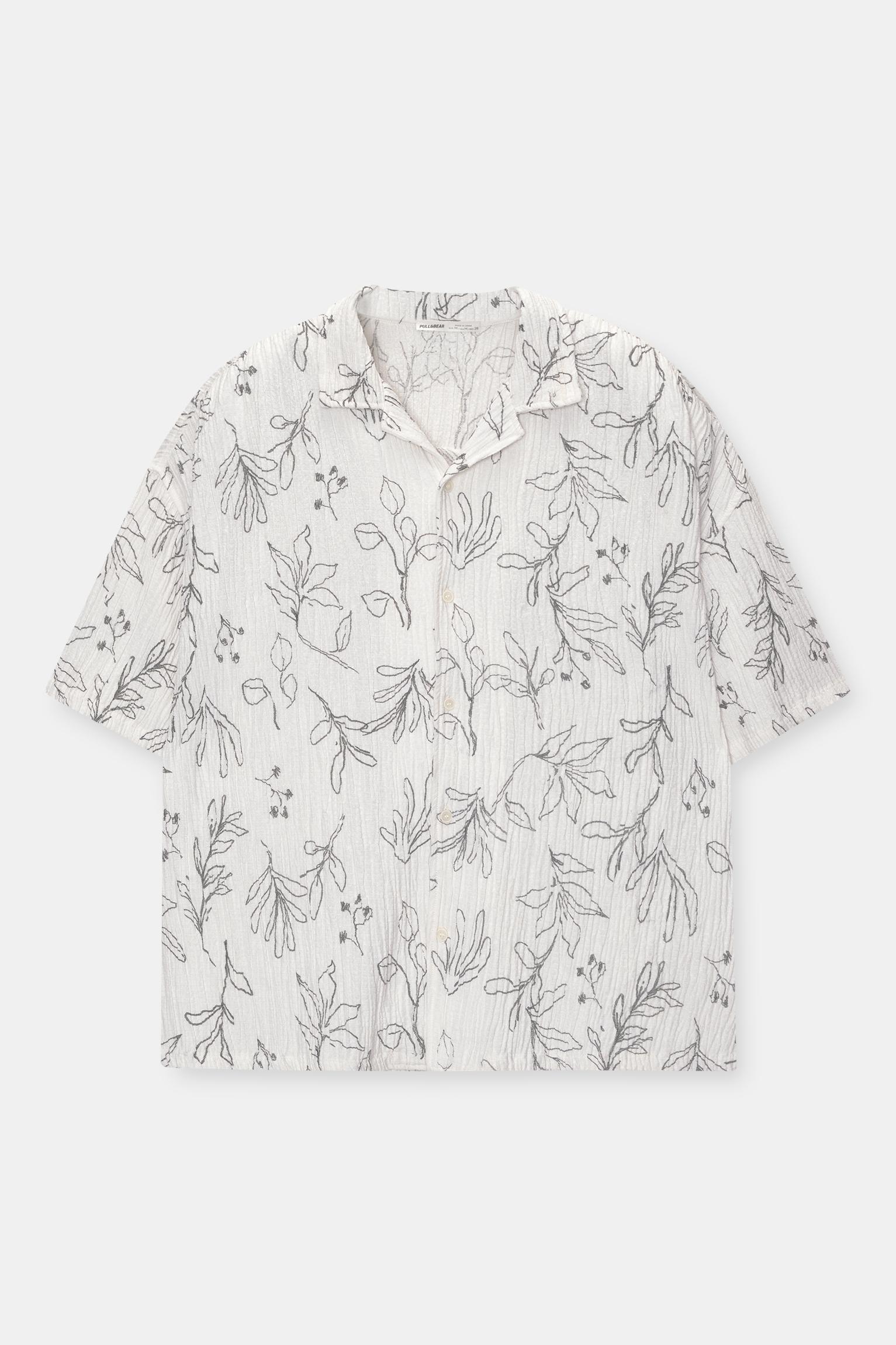 Floral print short sleeve shirt - pull&bear