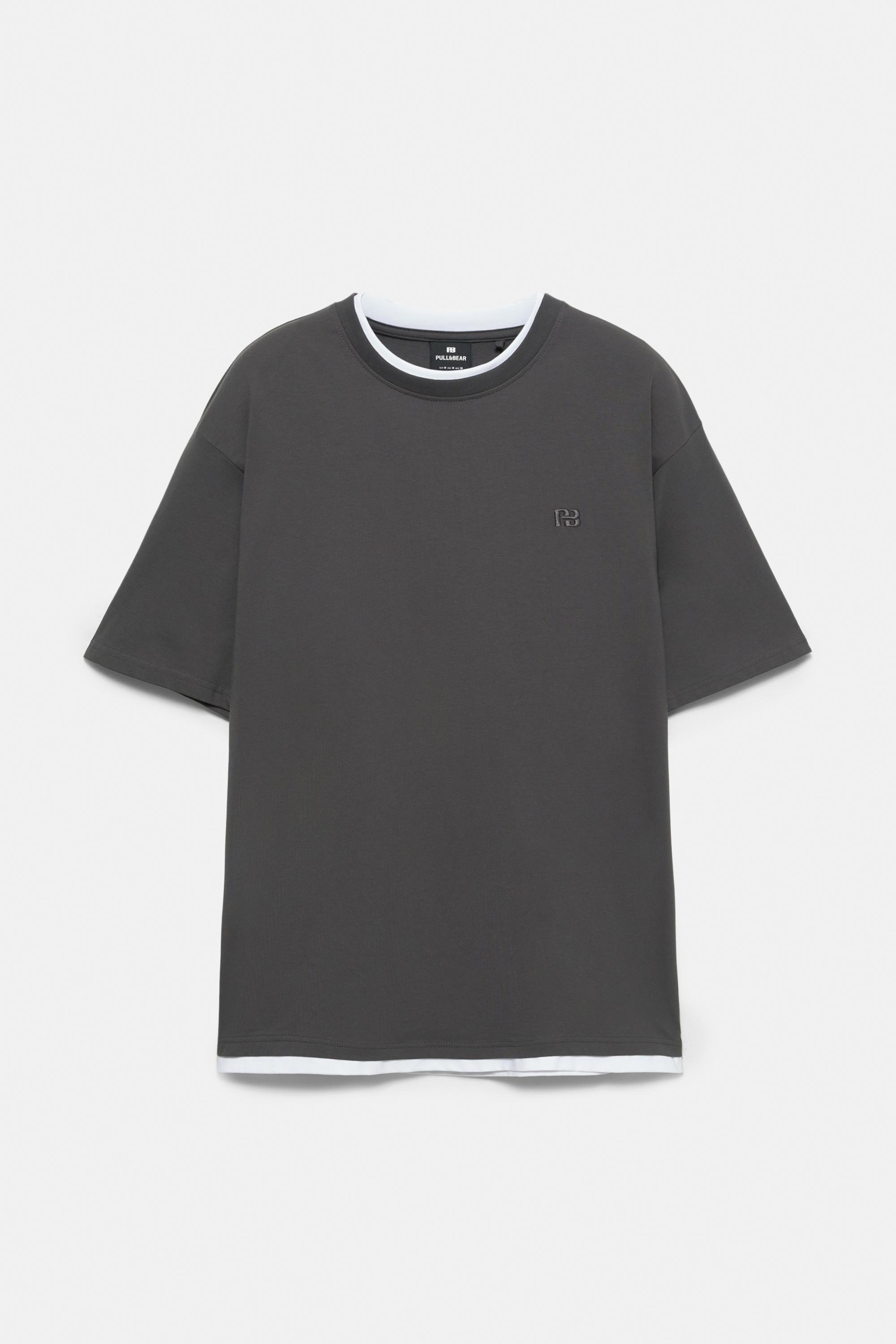 T-Shirt Com Logótipo Duplo