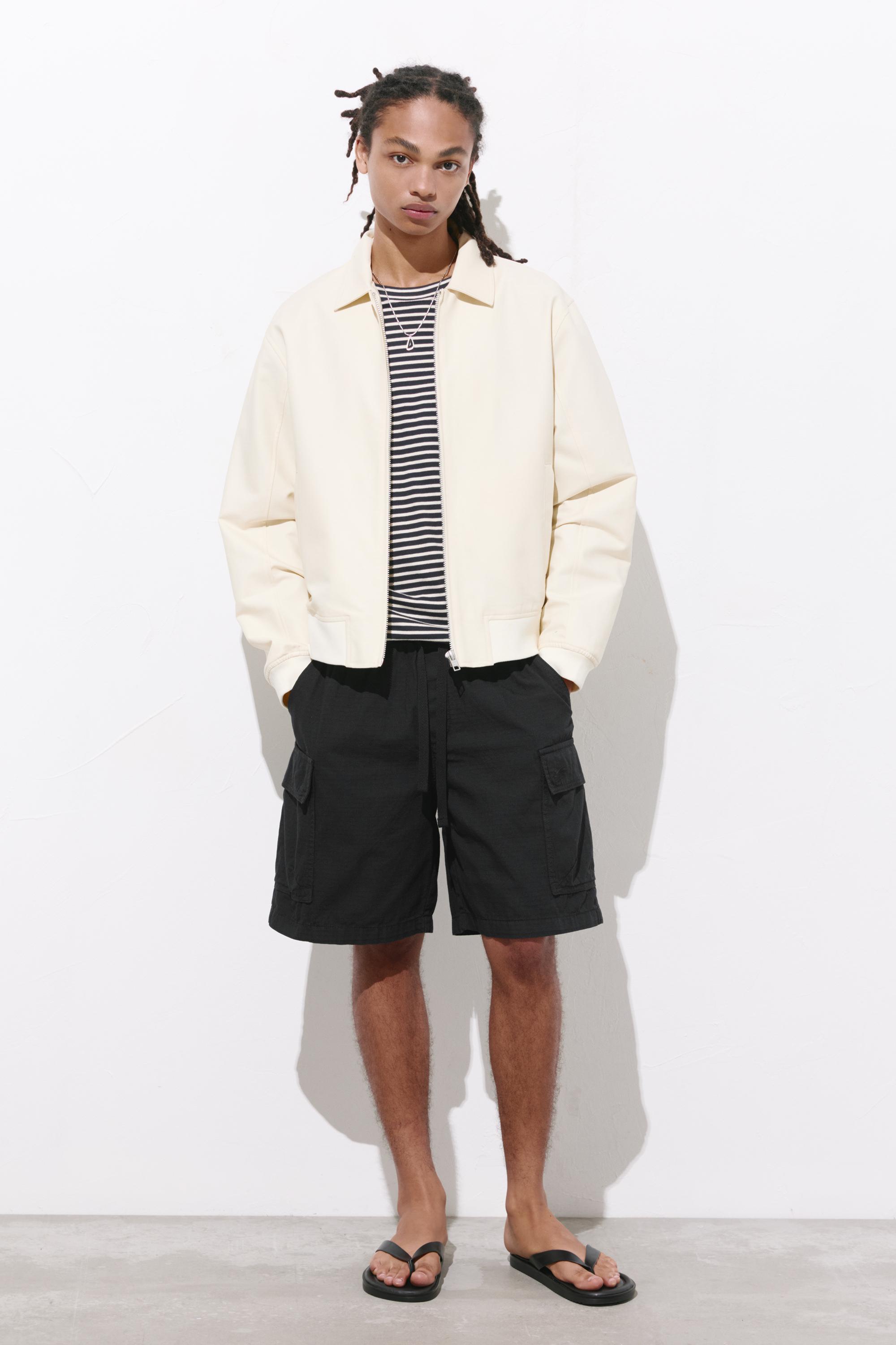 Ripstop cargo Bermuda shorts — Black