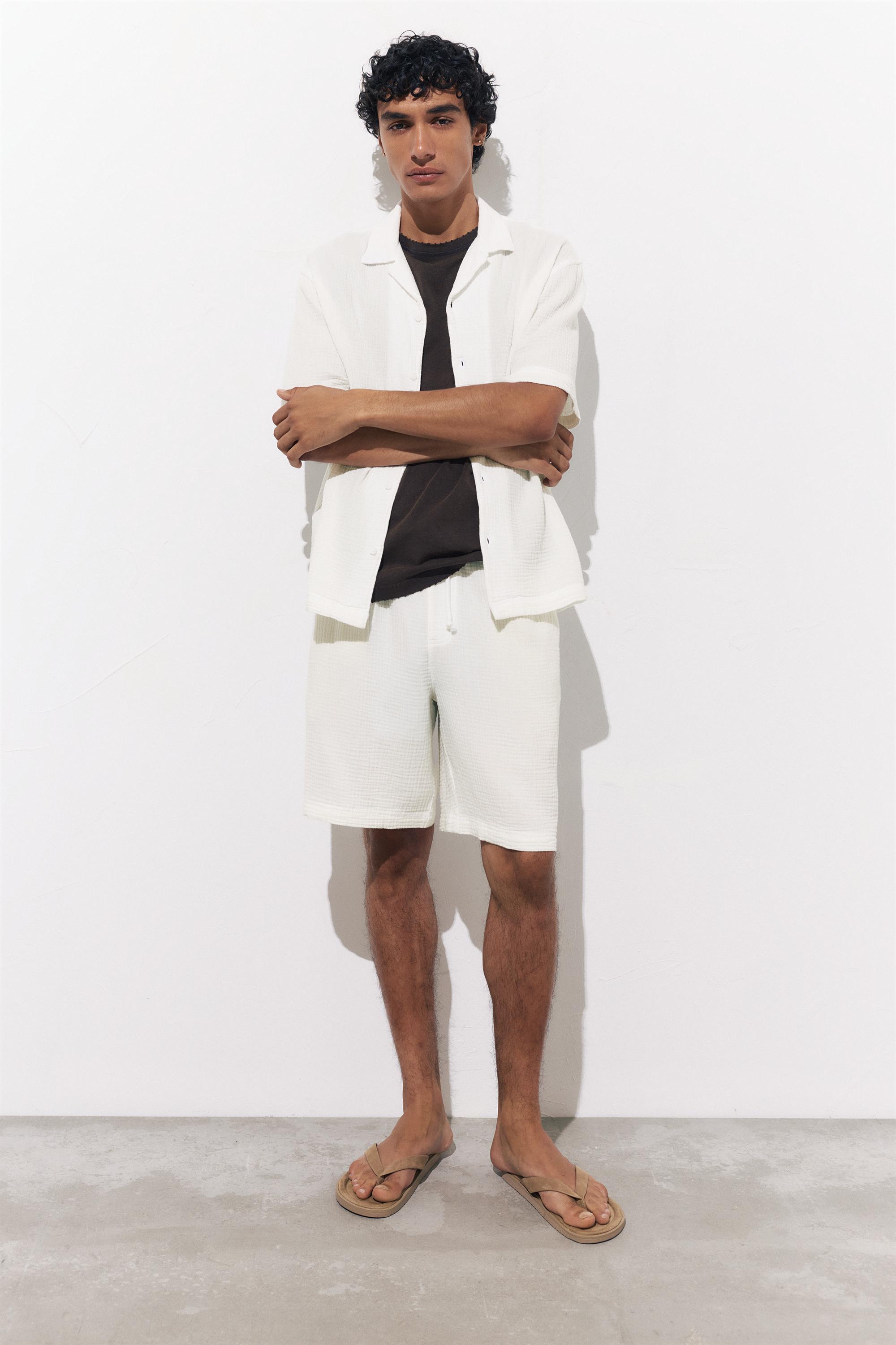 Bermuda sweat shorts — White