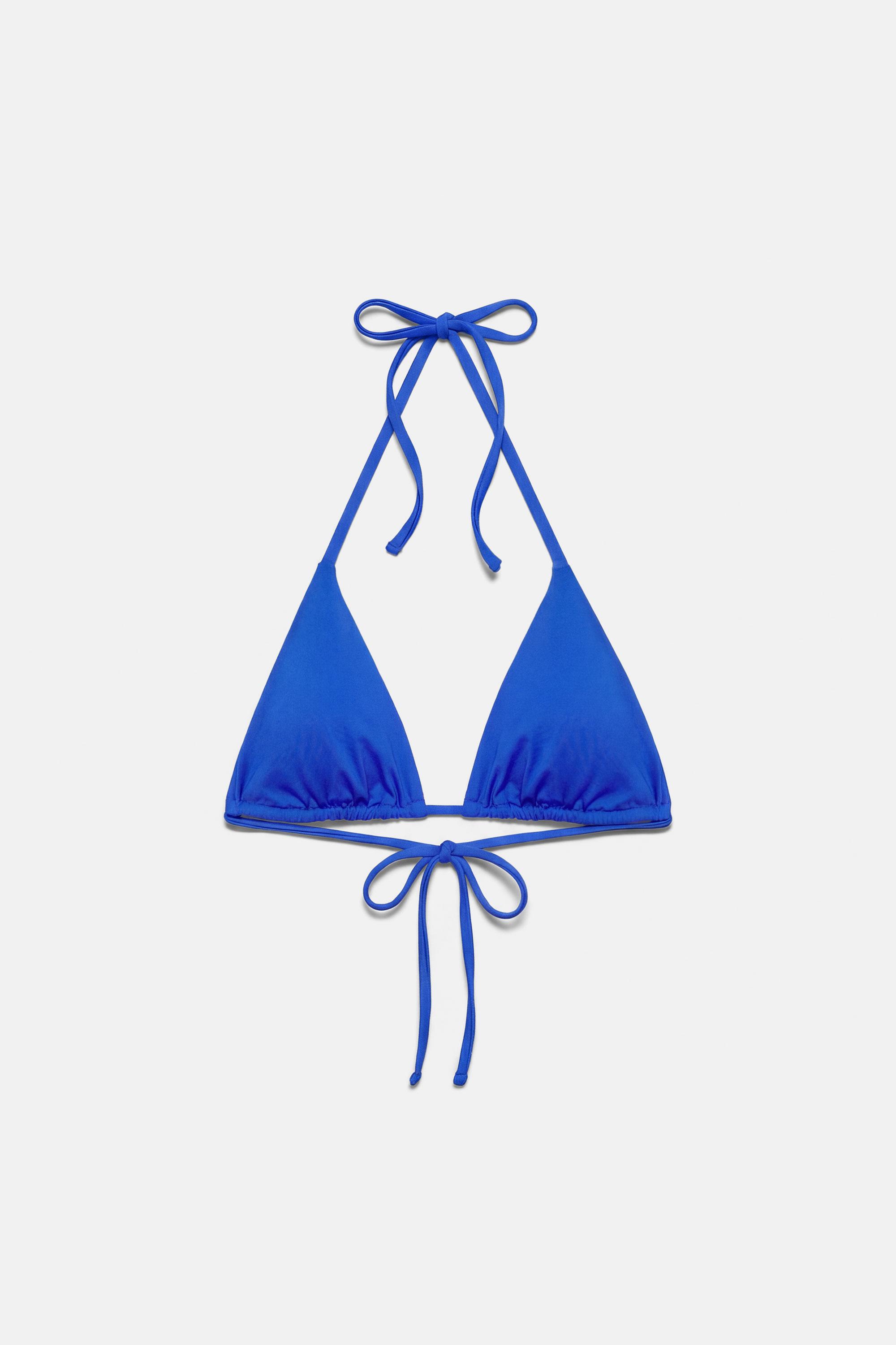 Triangle bikini top — Deep blue