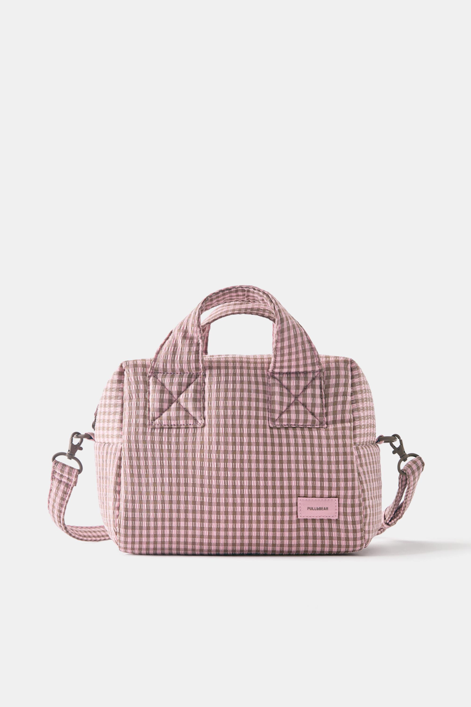 Gingham lunch bag — Pink