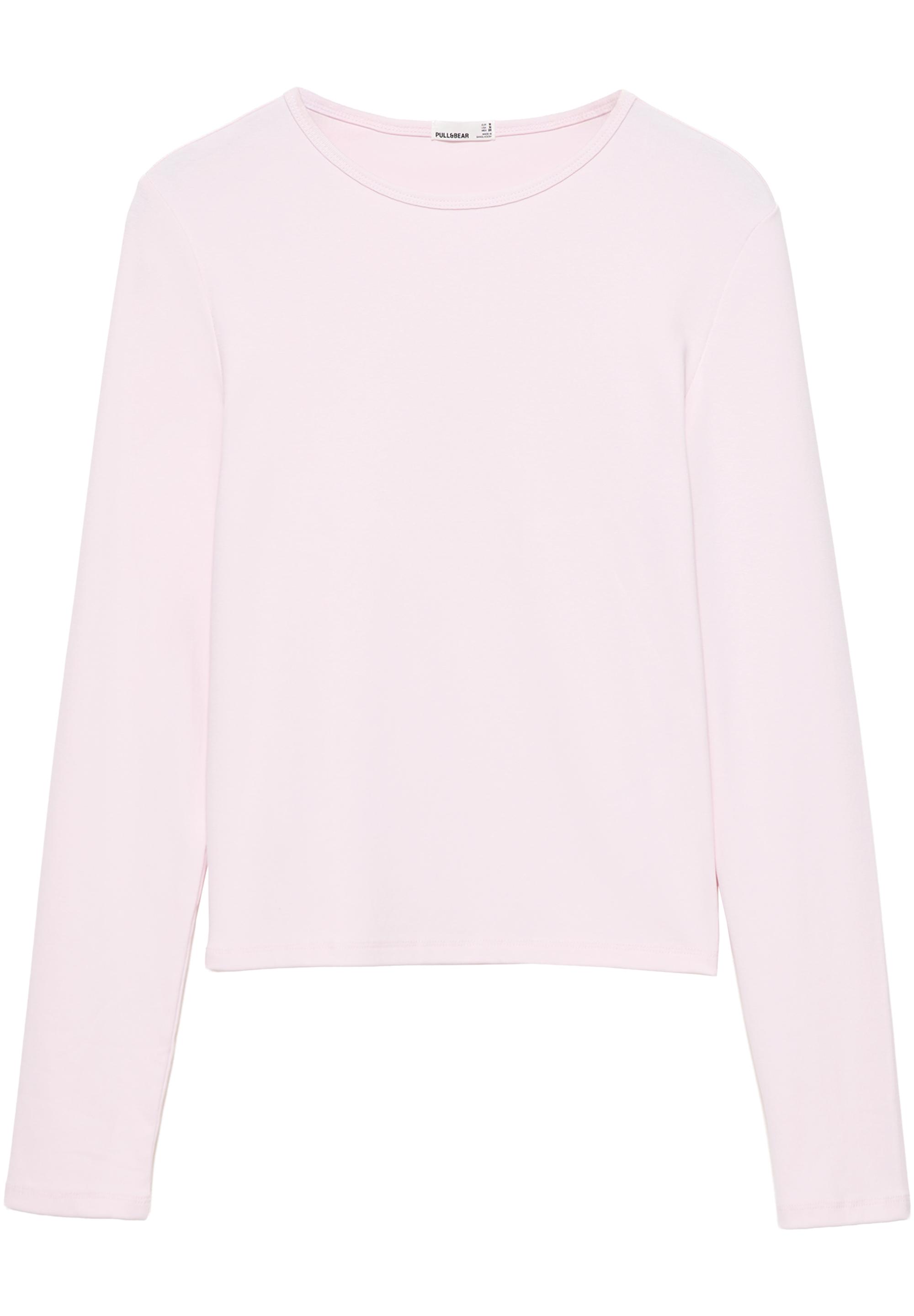 Fitted long sleeve T-shirt — Pink