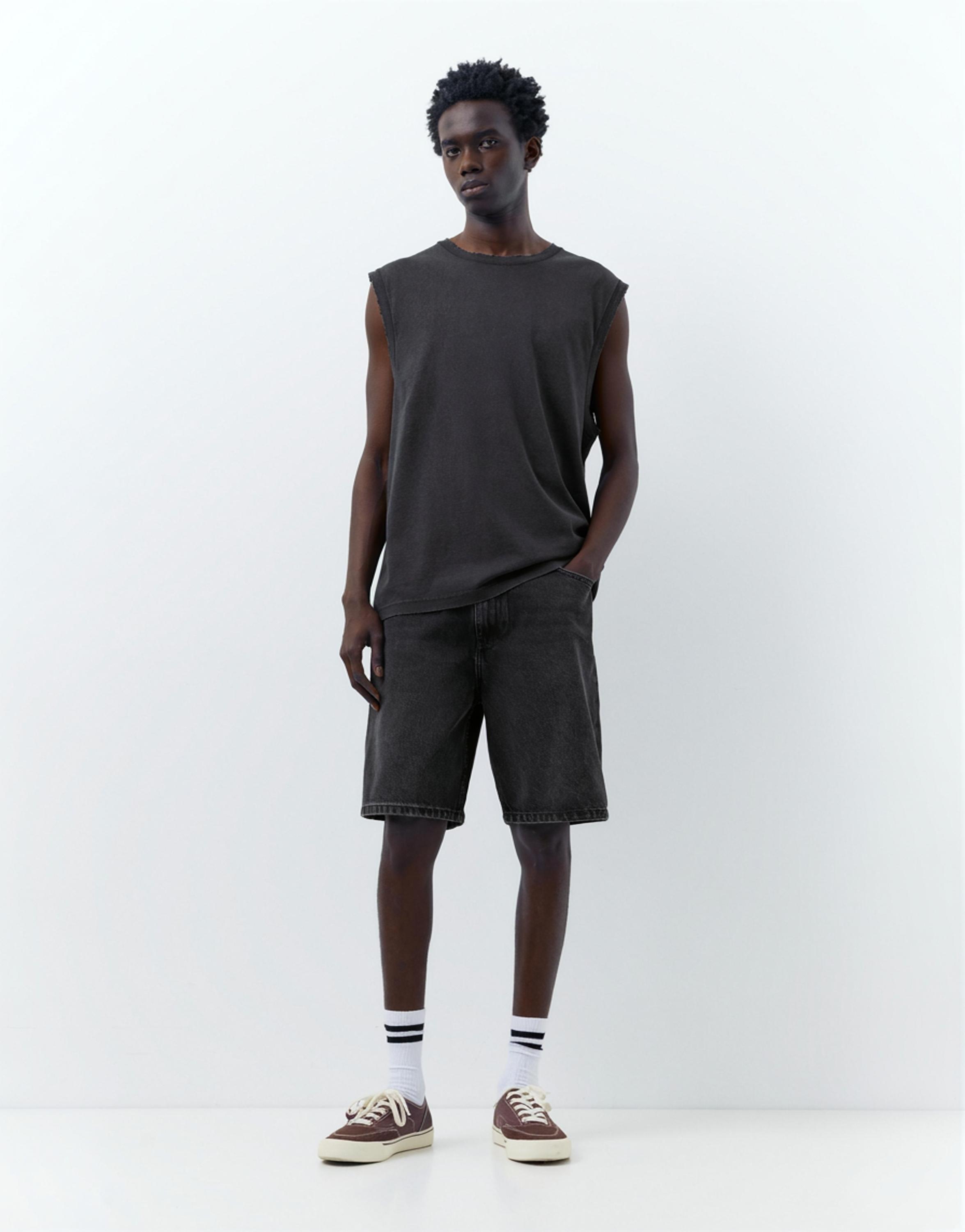 Baggy denim bermuda - Görsel 136