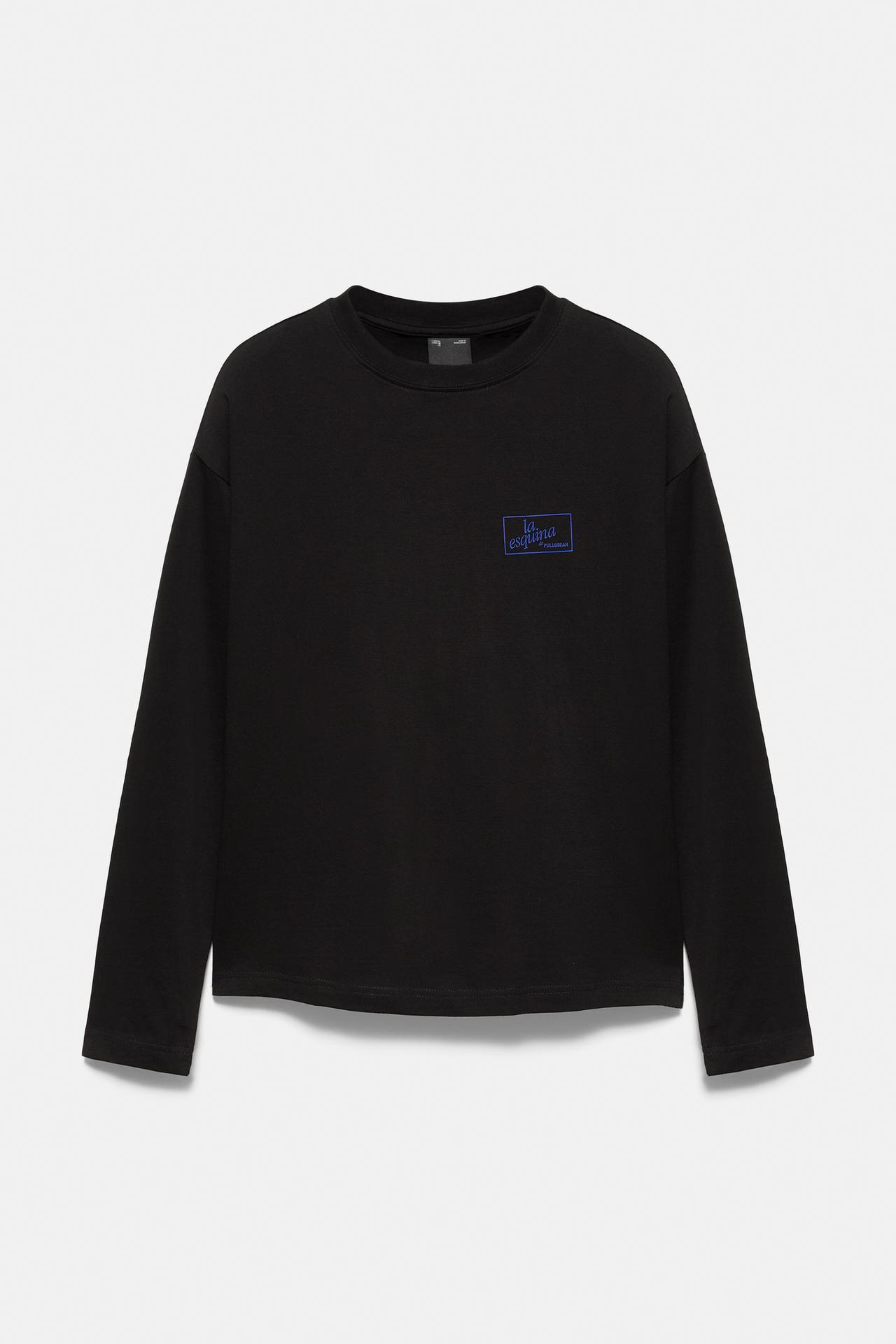 The Corner slogan T-shirt — Black