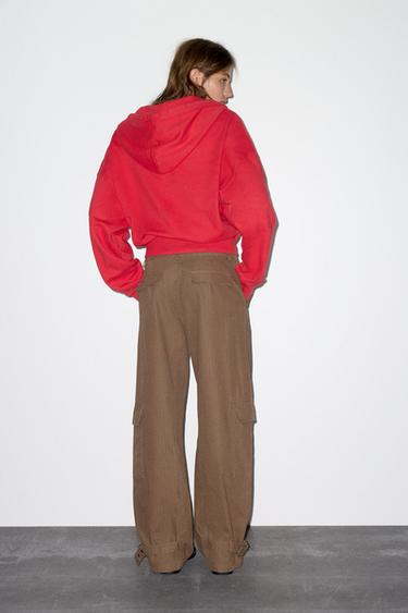 Cargo trousers with hem buckle — Brown 5