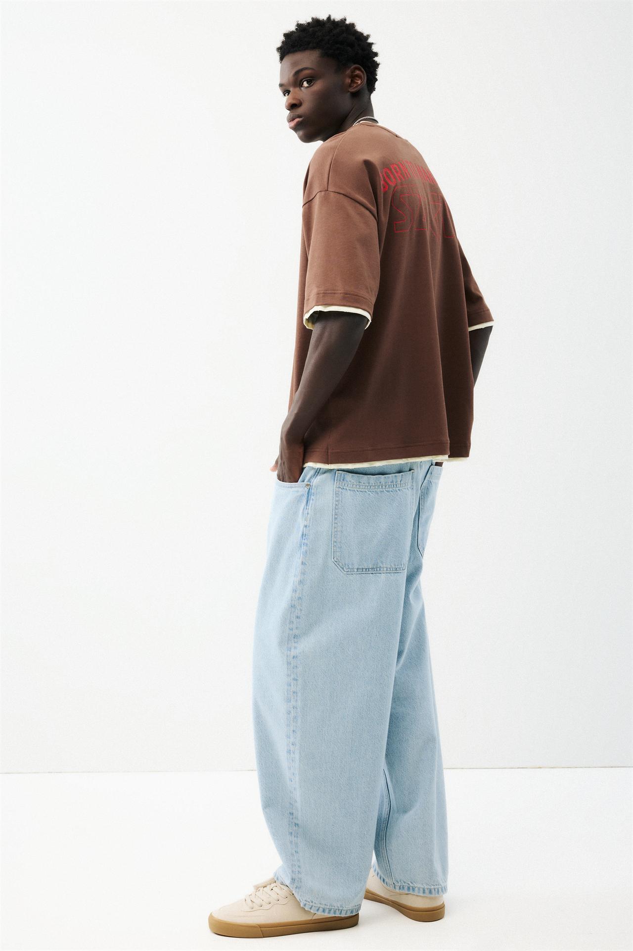 STWD double-layer T-shirt — Brown