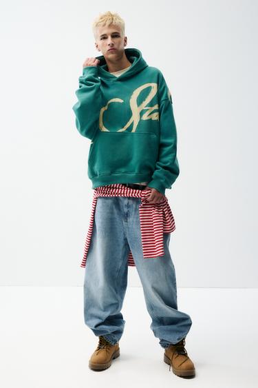 STWD sweatshirt with hood — Green 3