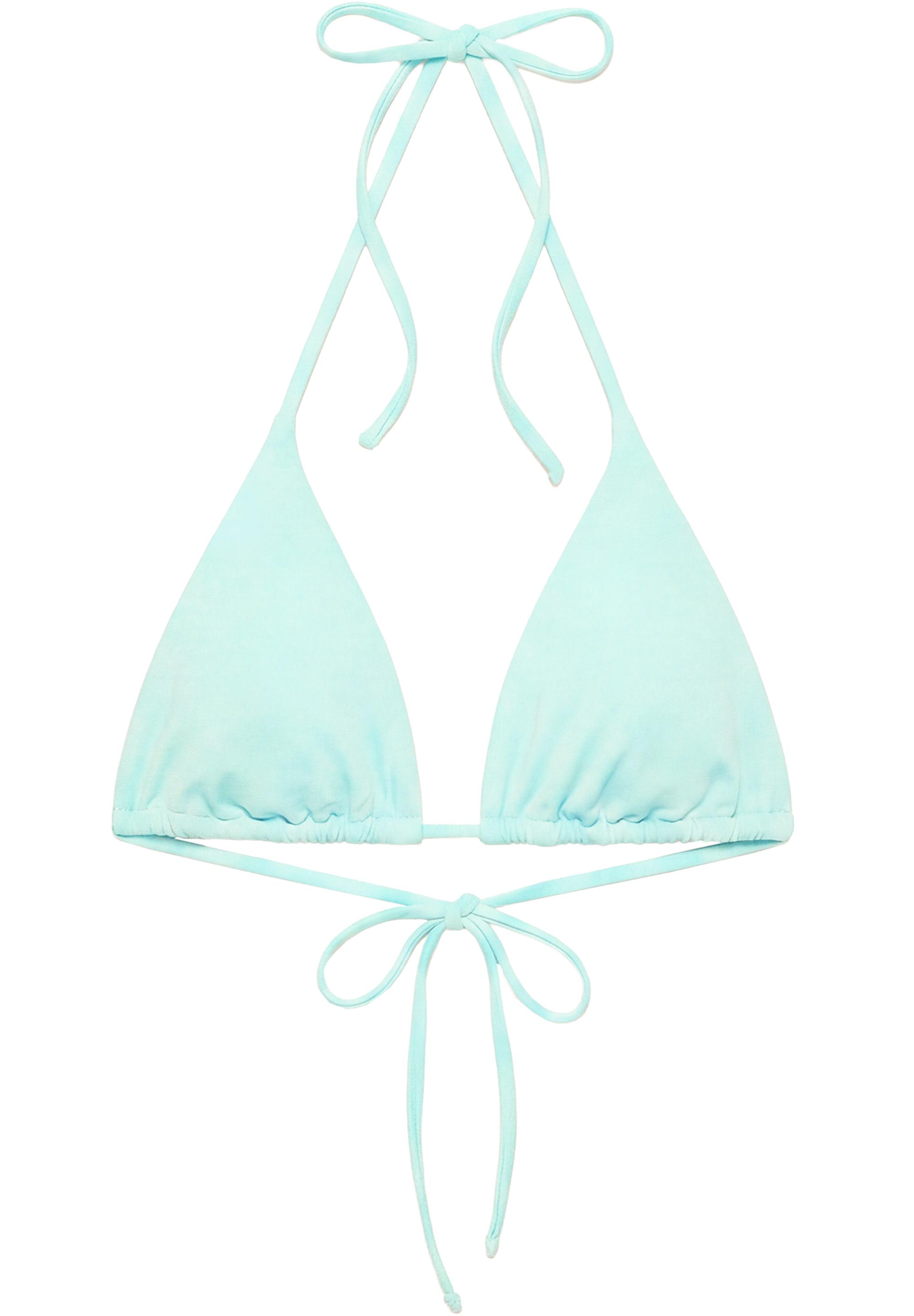 Triangle bikini top — Turquoise (alternate view)