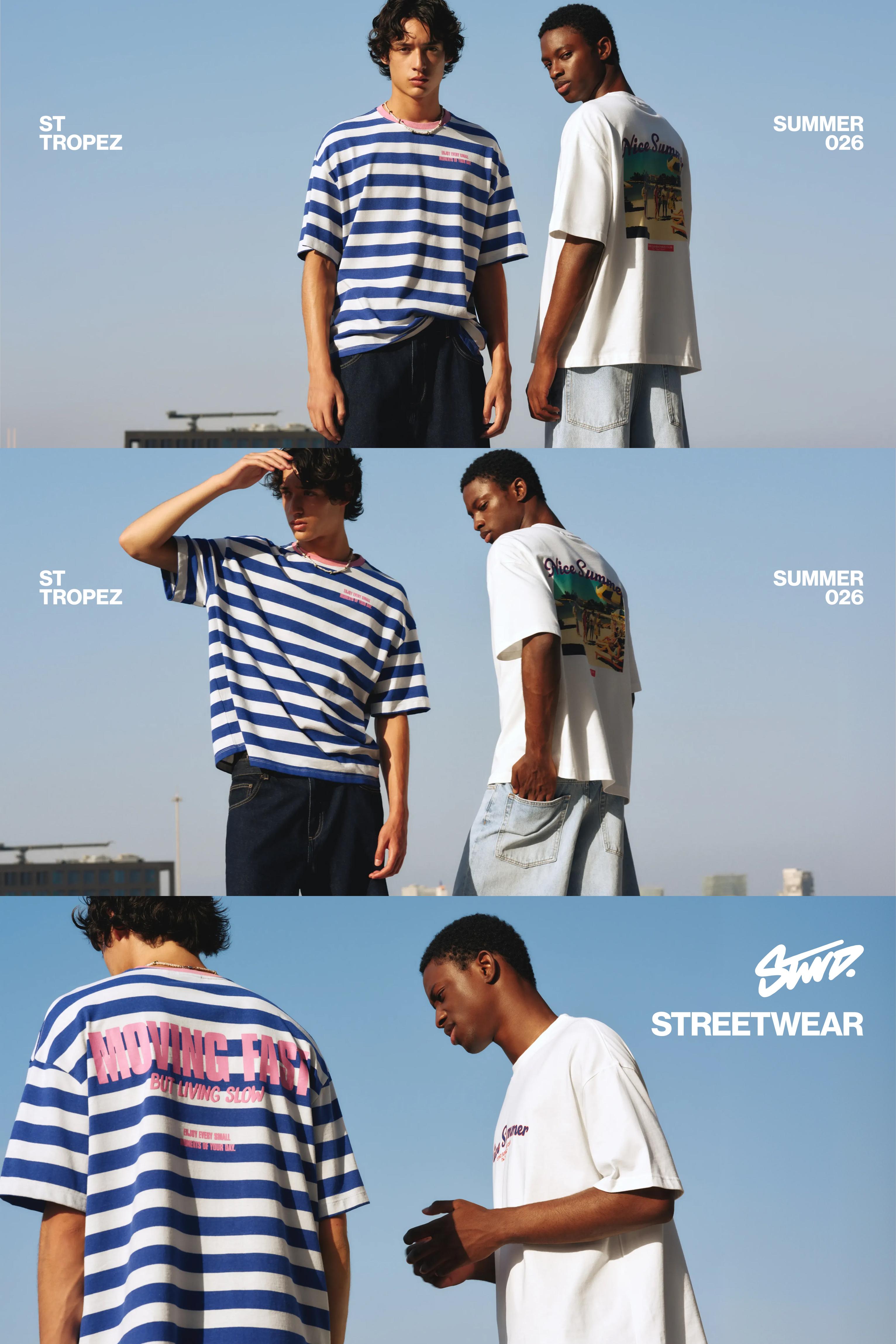 STWD striped T-shirt — Navy