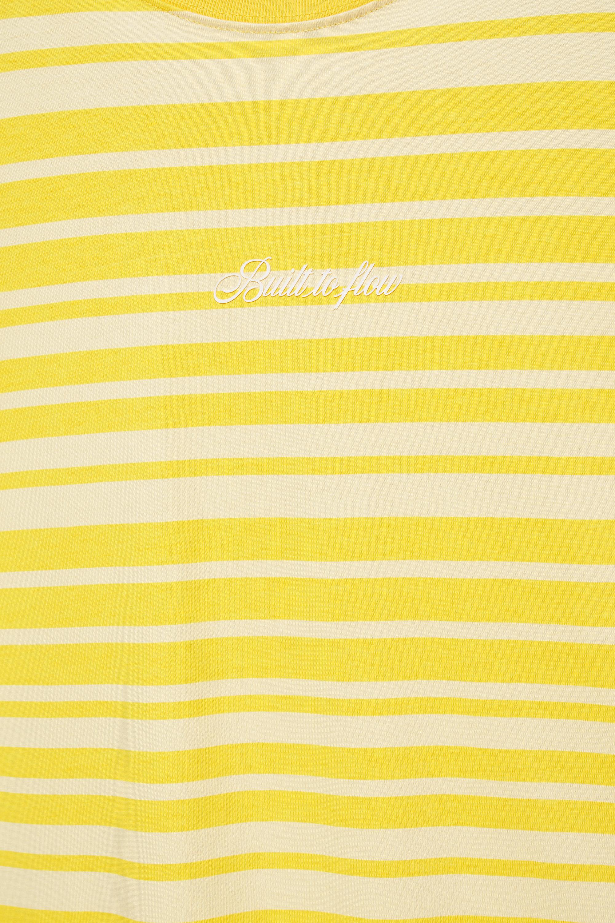 Relaxed striped T-shirt — Yellow