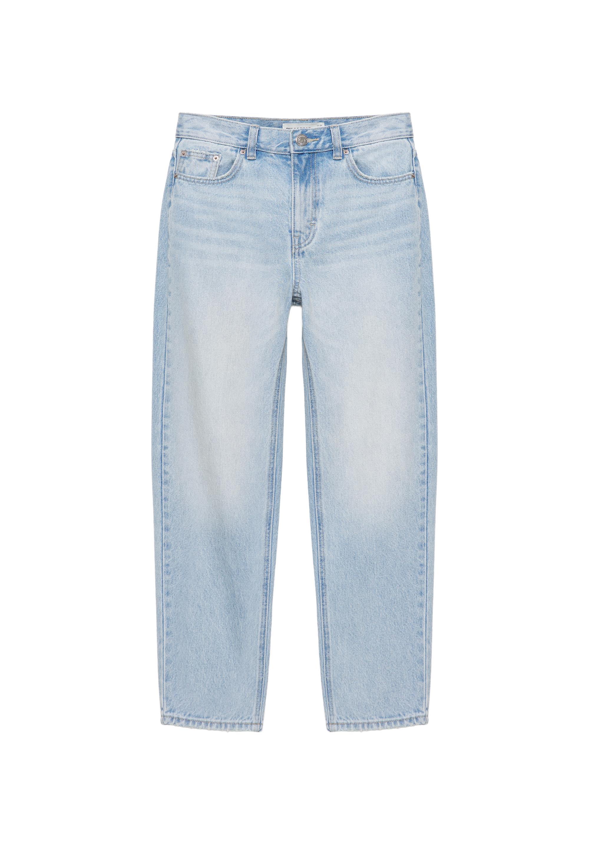 High-waist mom jeans — Faded blue
