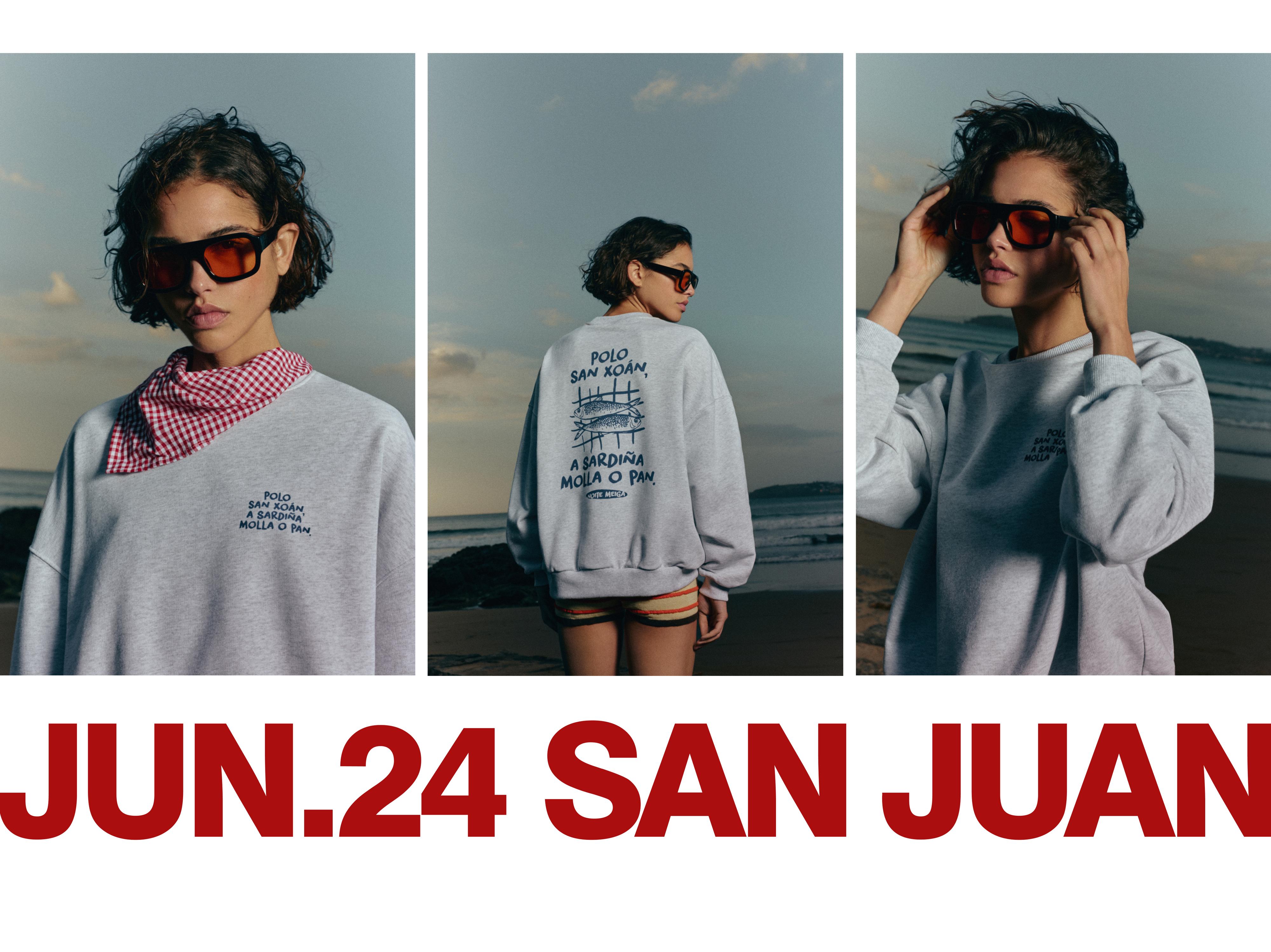 San Xoán Noite Meiga sweatshirt — Grey marl