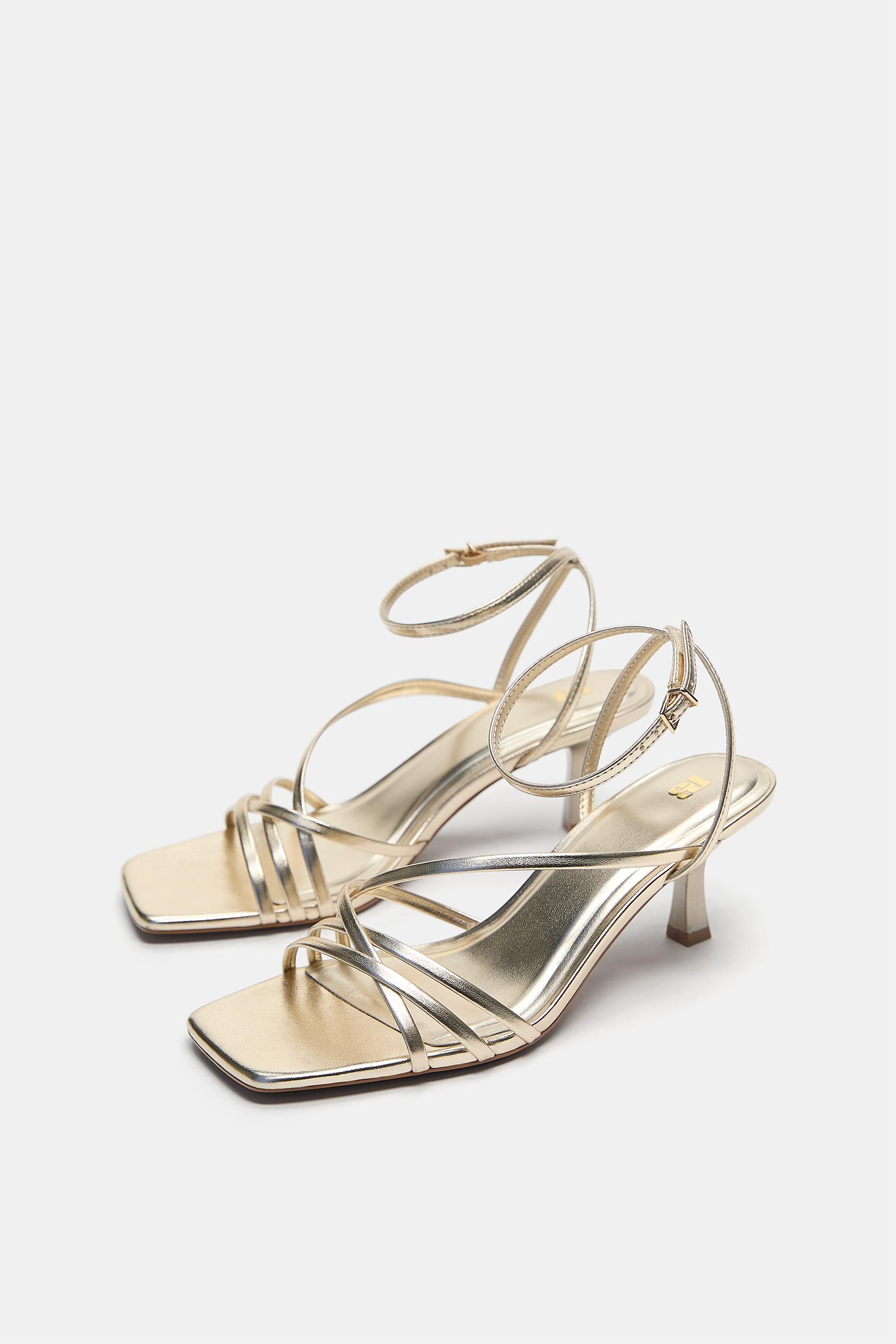 Strappy high-heel sandals — Gold