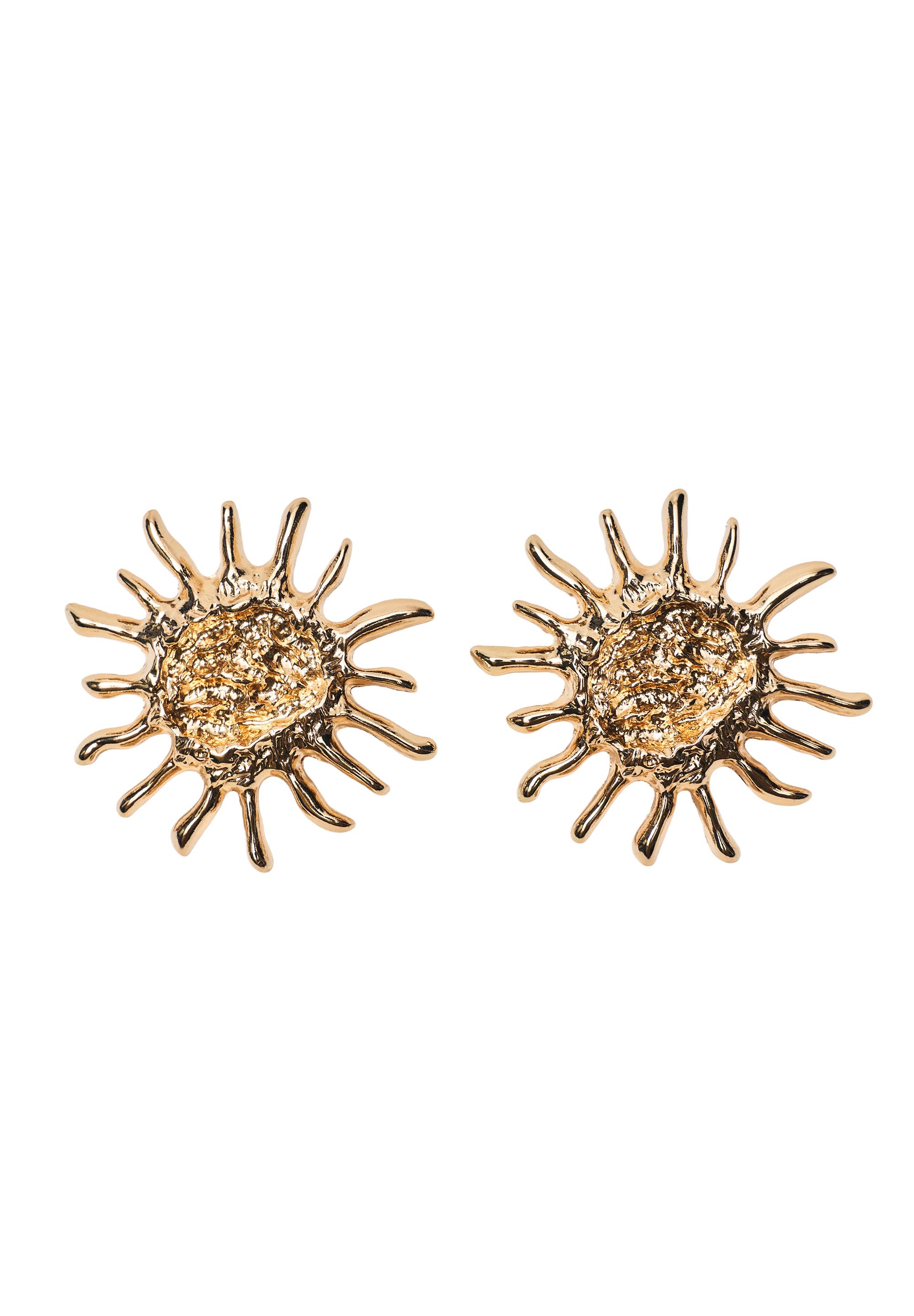 Sun earrings — Gold