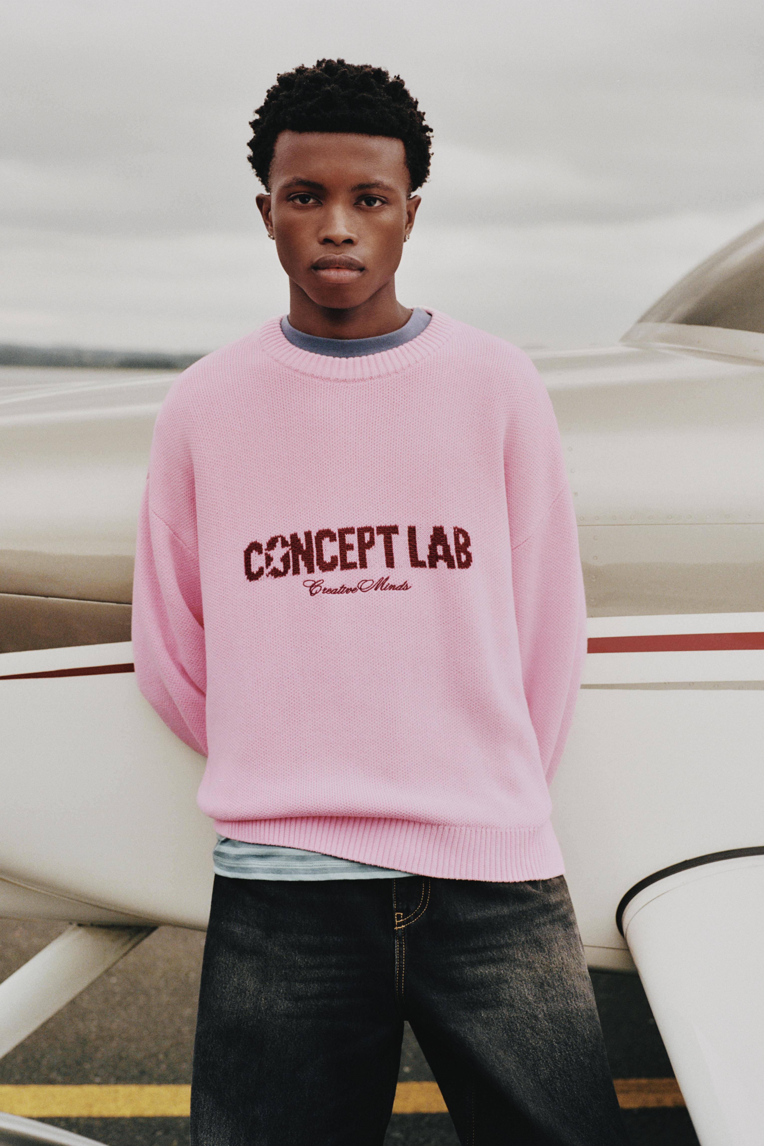 STWD graphic jumper — Pastel pink