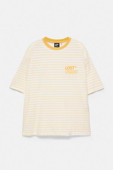 STWD boxy striped T-shirt — Yellow 6