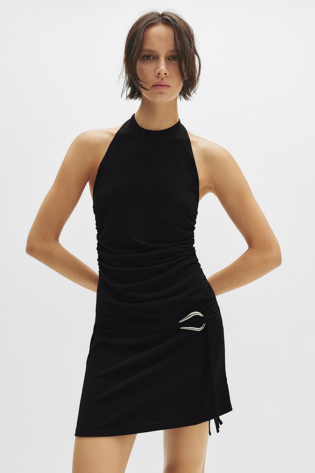 Vestido corto halter hebilla PULL&BEAR