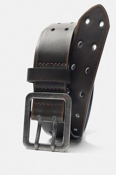 Leather effect belt — Brown 4