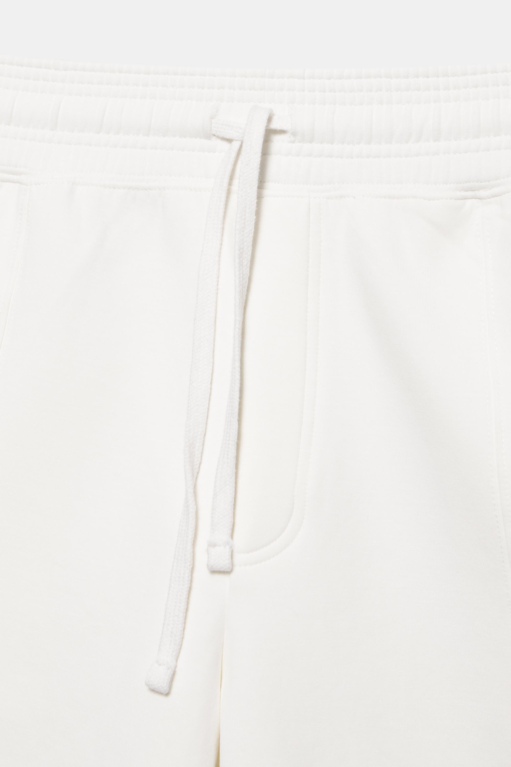 Interlock jogger Bermuda shorts — Off white