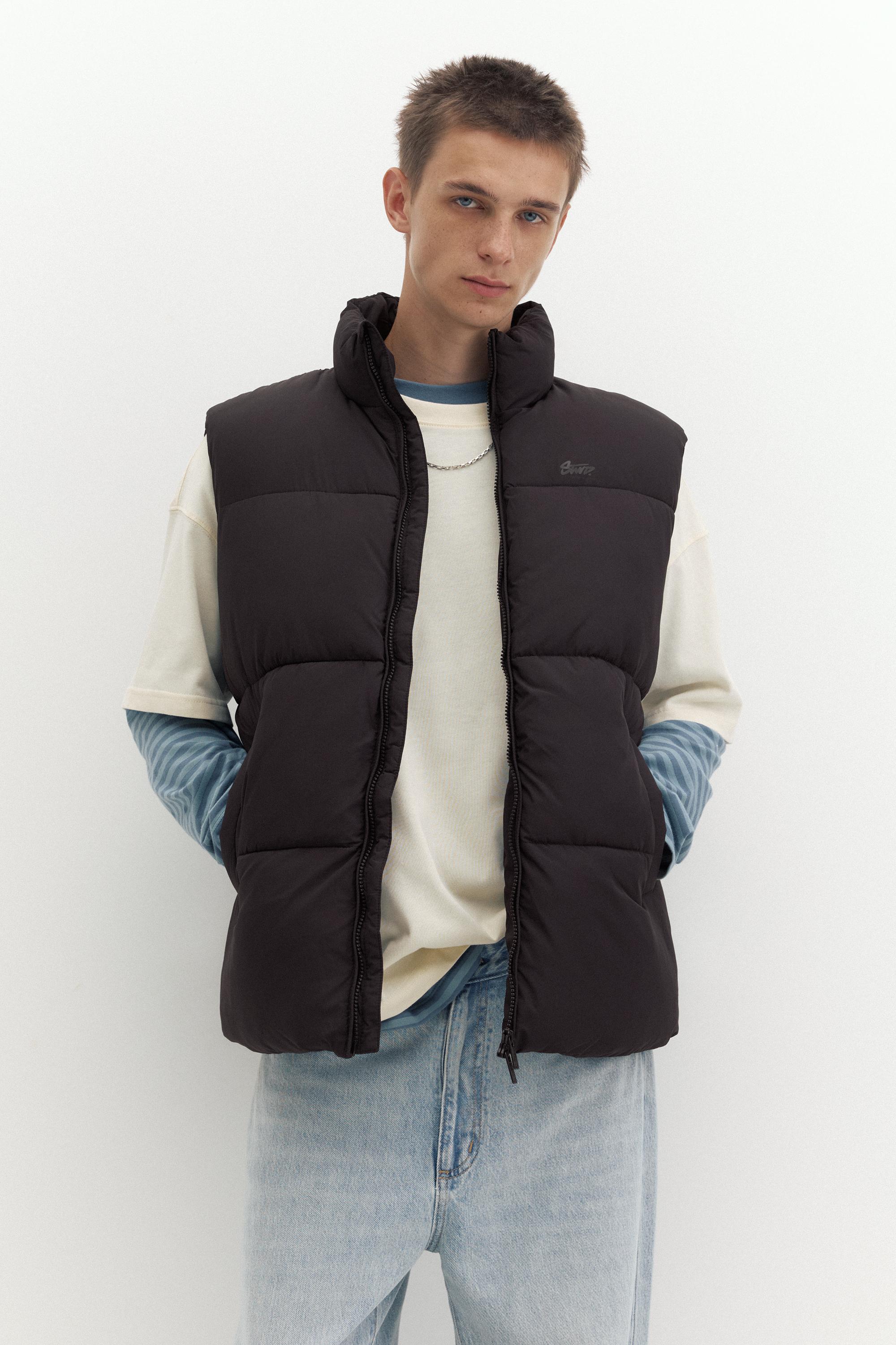 STWD quilted gilet — Black