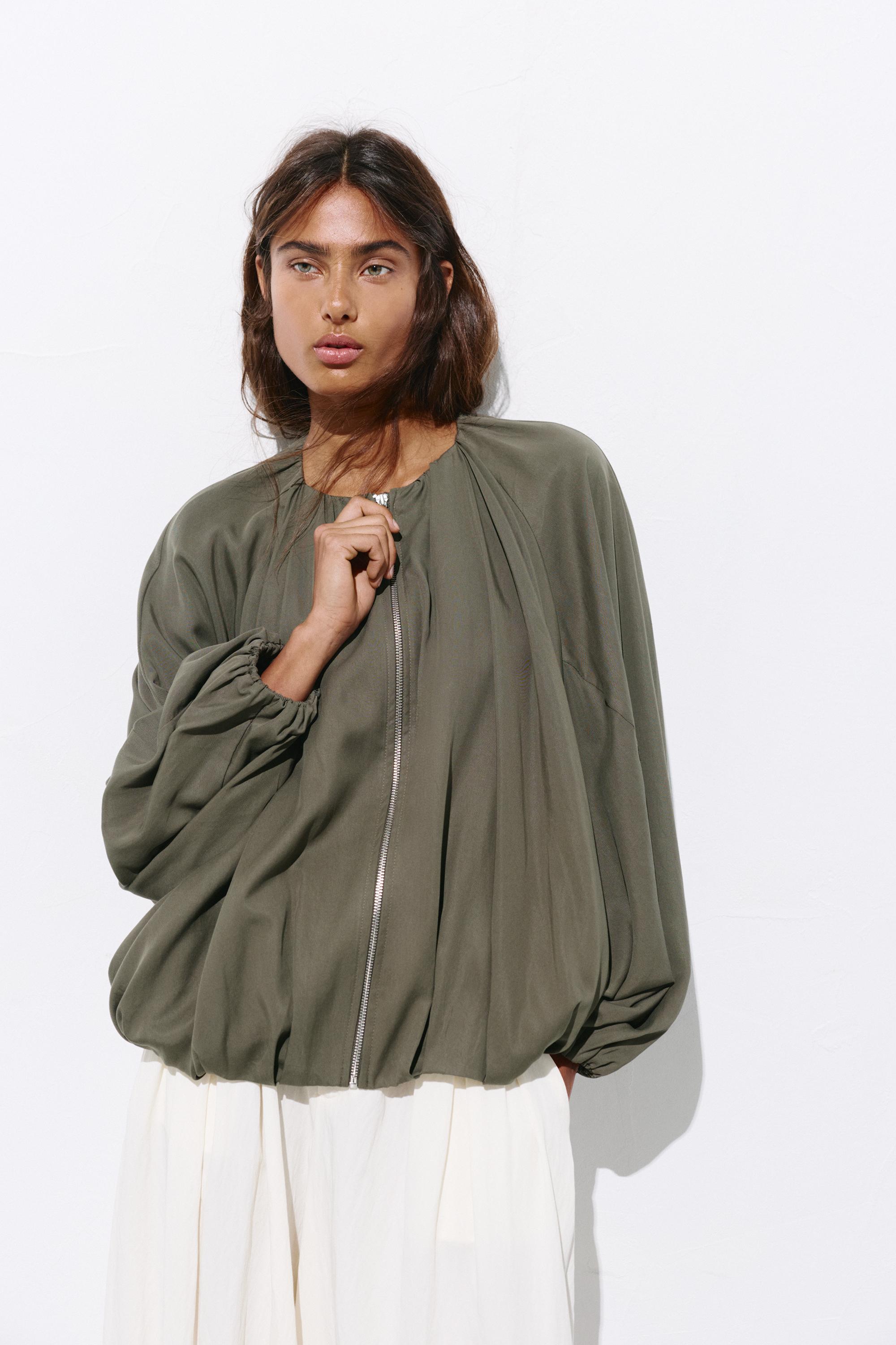 Balloon bomber jacket — Khaki