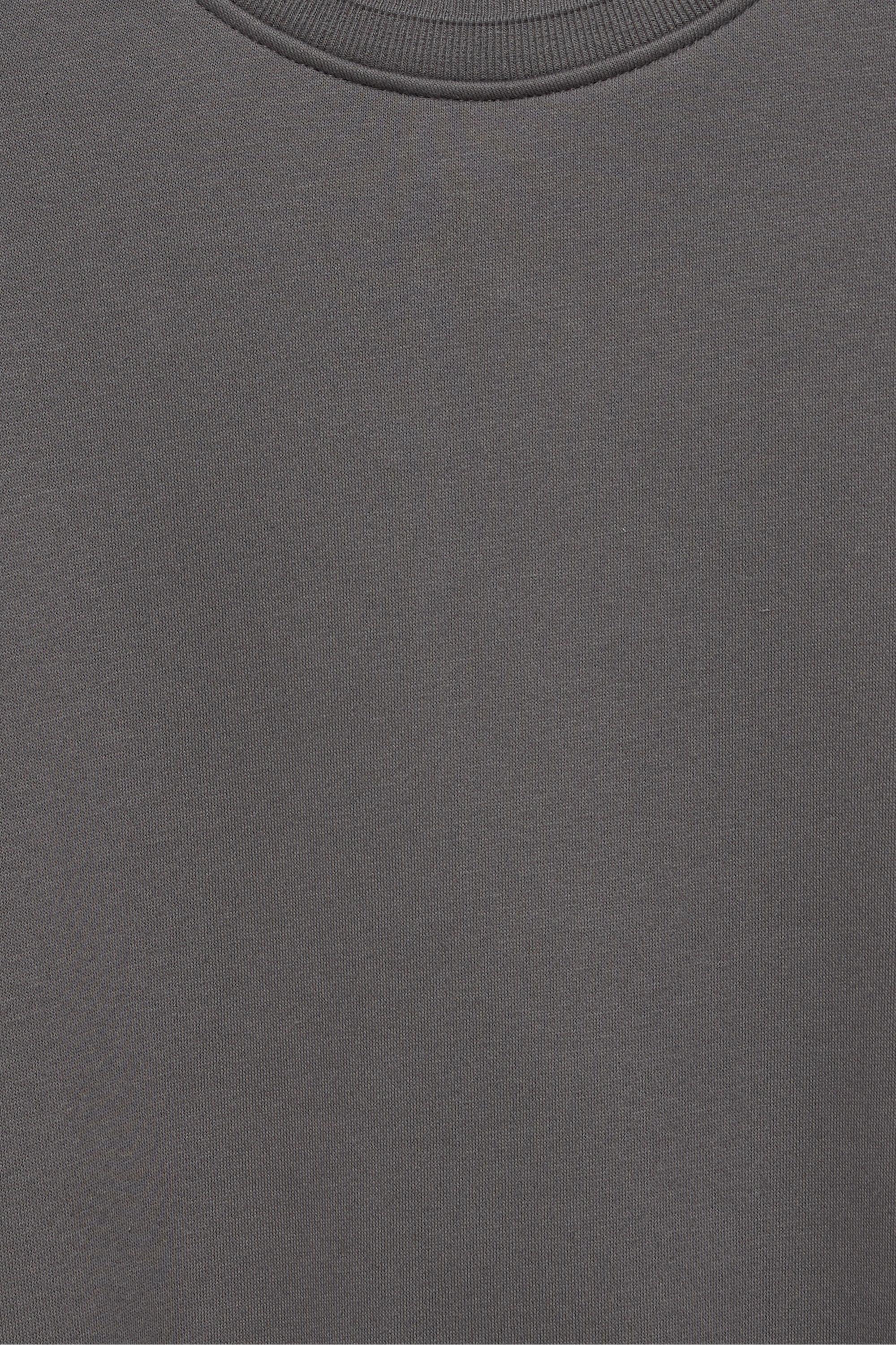 Relaxed fit round neck sweatshirt — Anthracite grey