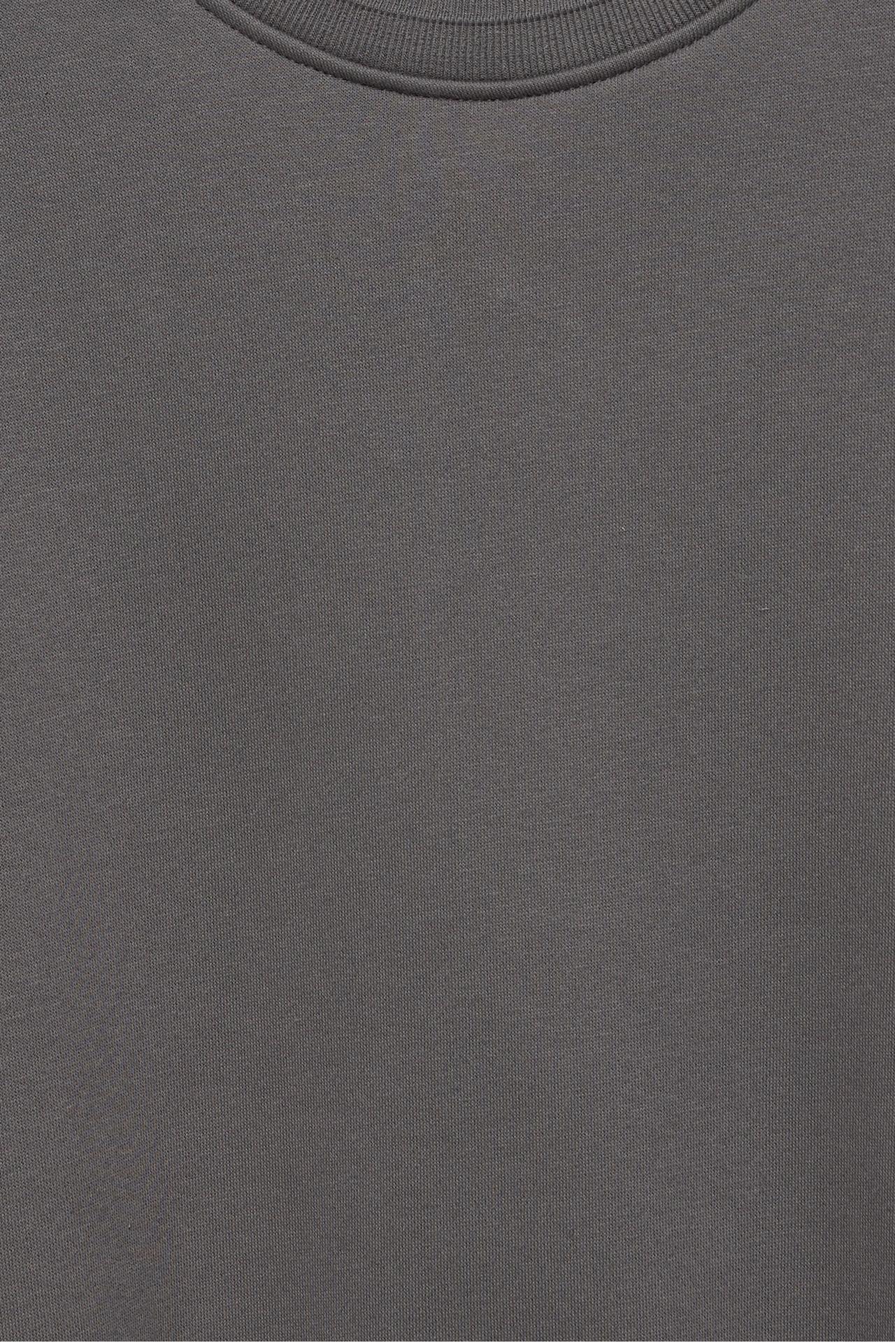 Relaxed fit round neck sweatshirt — Anthracite grey
