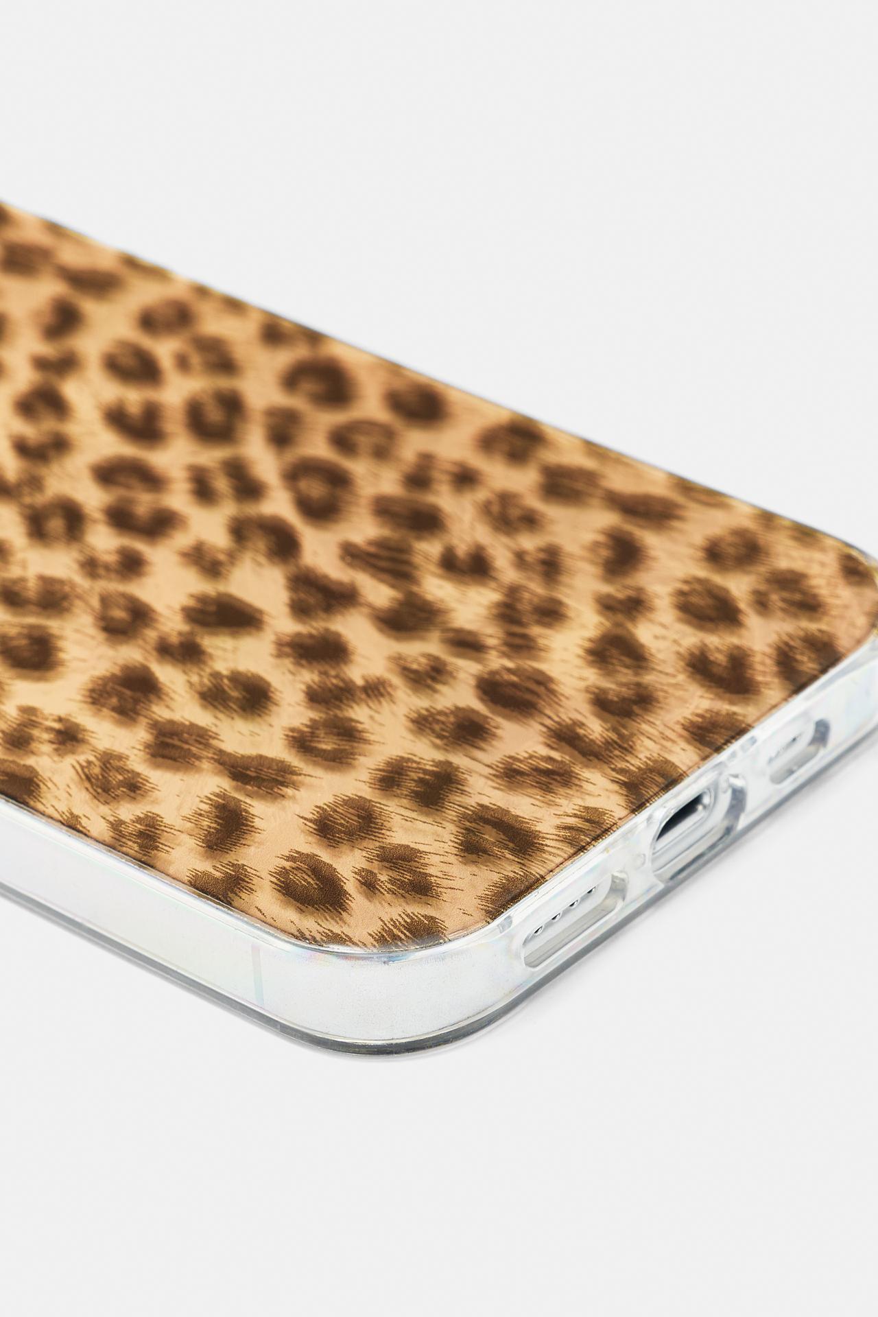 Leopard print iPhone case — Brown
