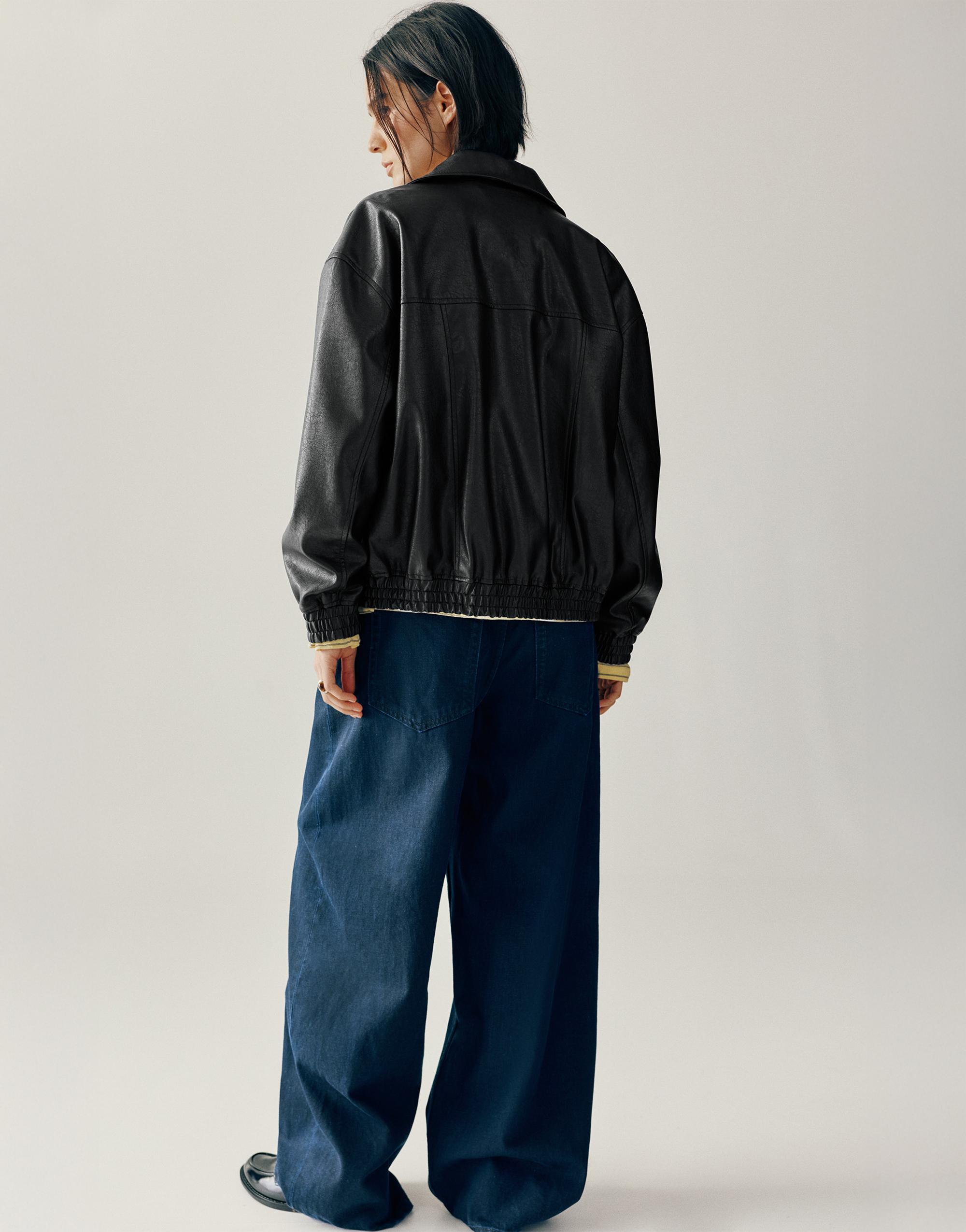 Suni Deri Baba Kesim Ceket - Görsel 42