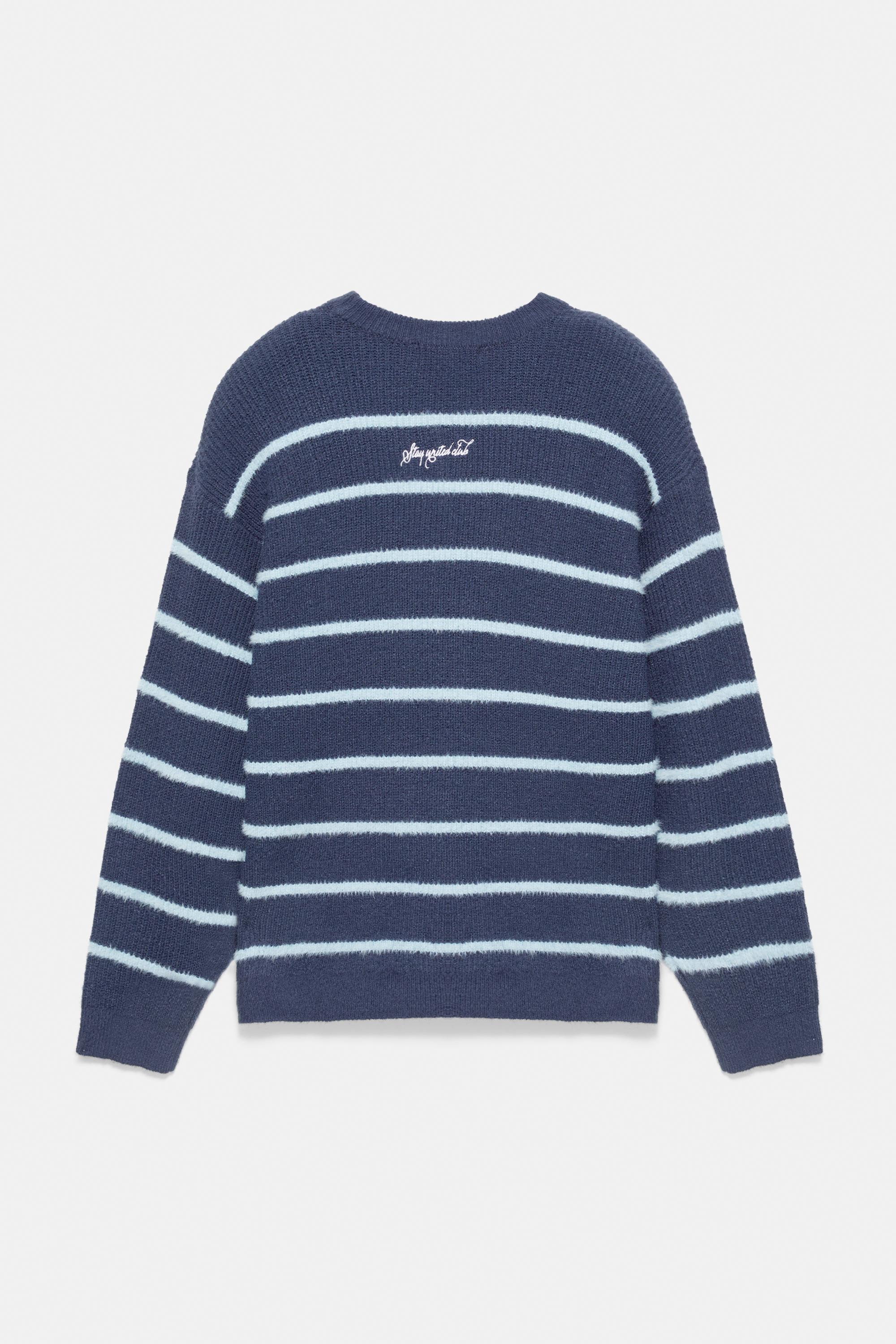 Pull&Bear Çizgili işlemeli kazak görsel 7