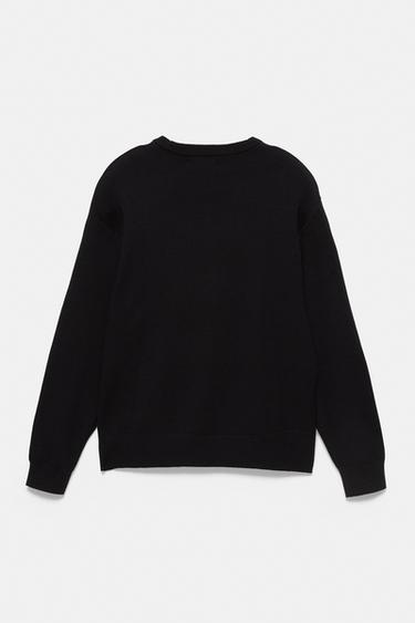 Soft-touch round neck jumper — Black 7