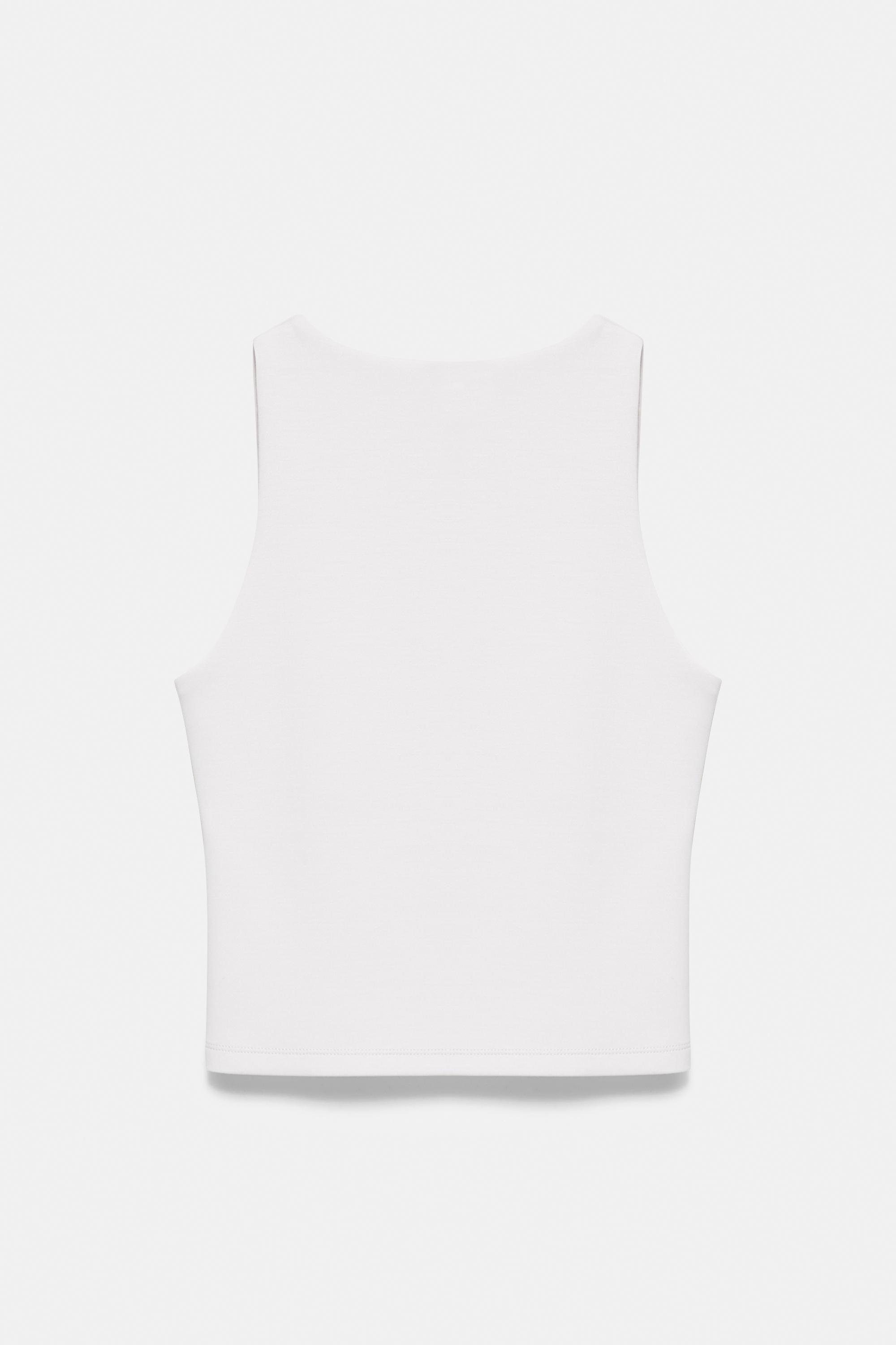 Soft-touch tank top — Ecru