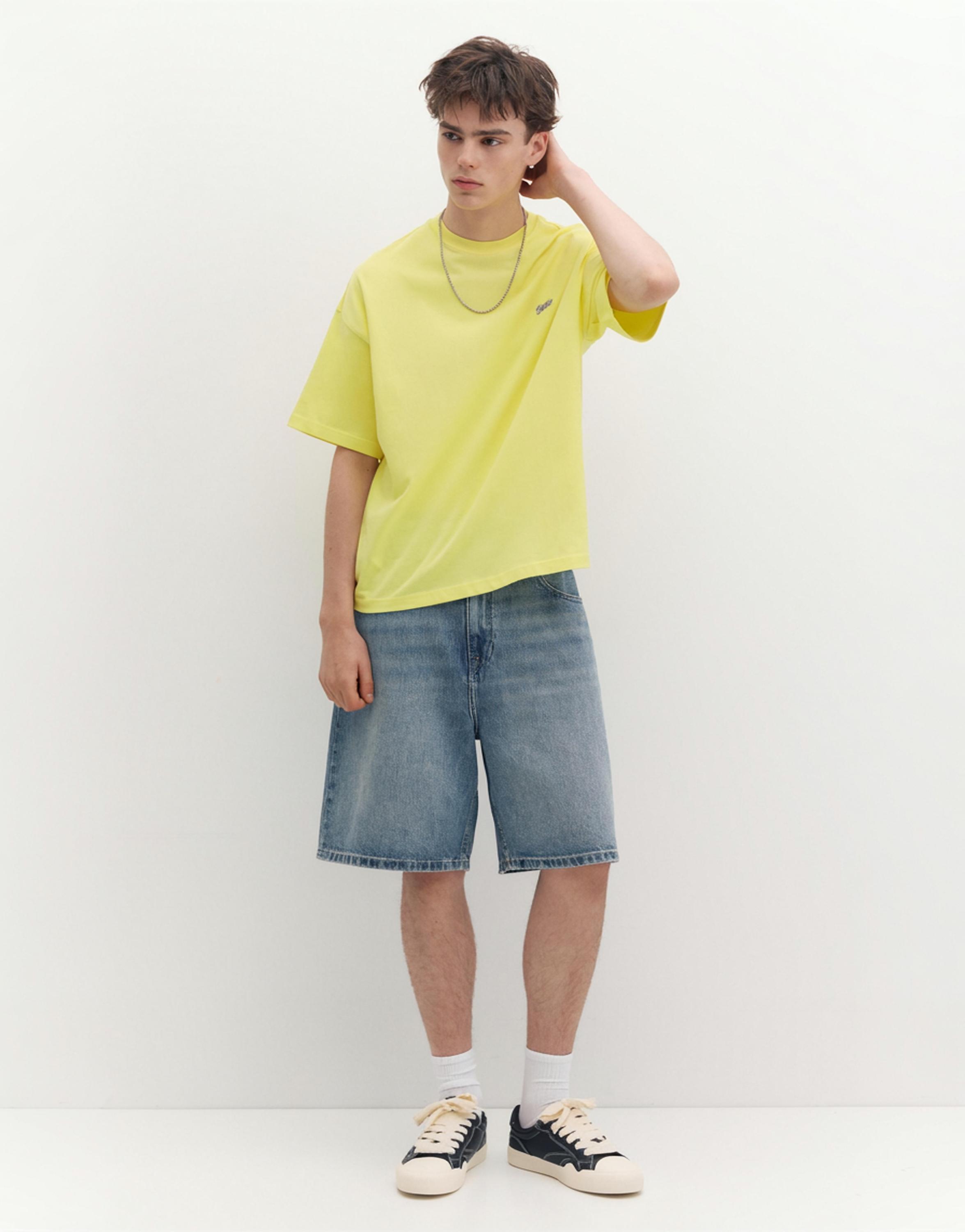 STWD logo boxy T-shirt — Yellow