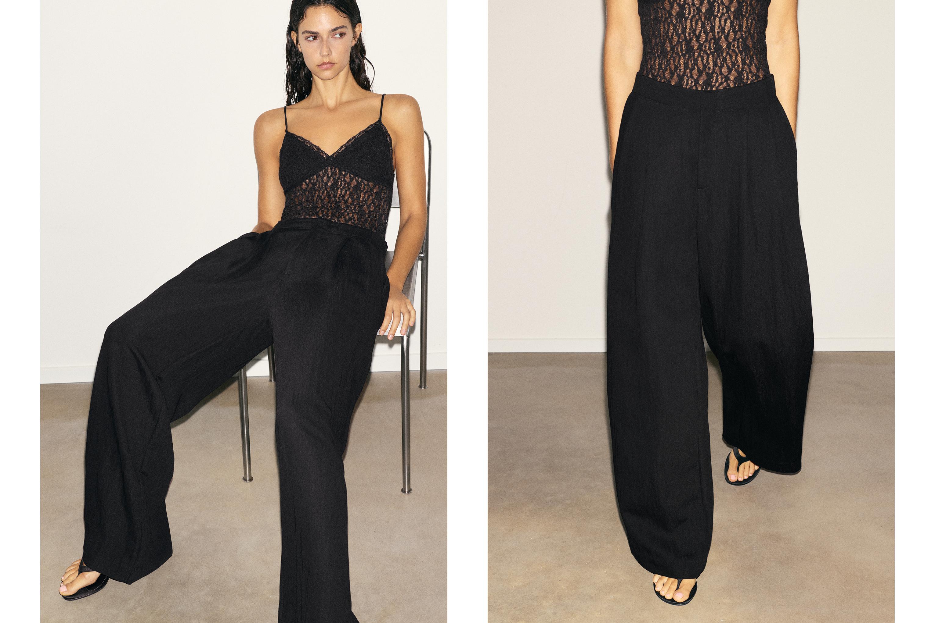 Darted smart trousers — Black