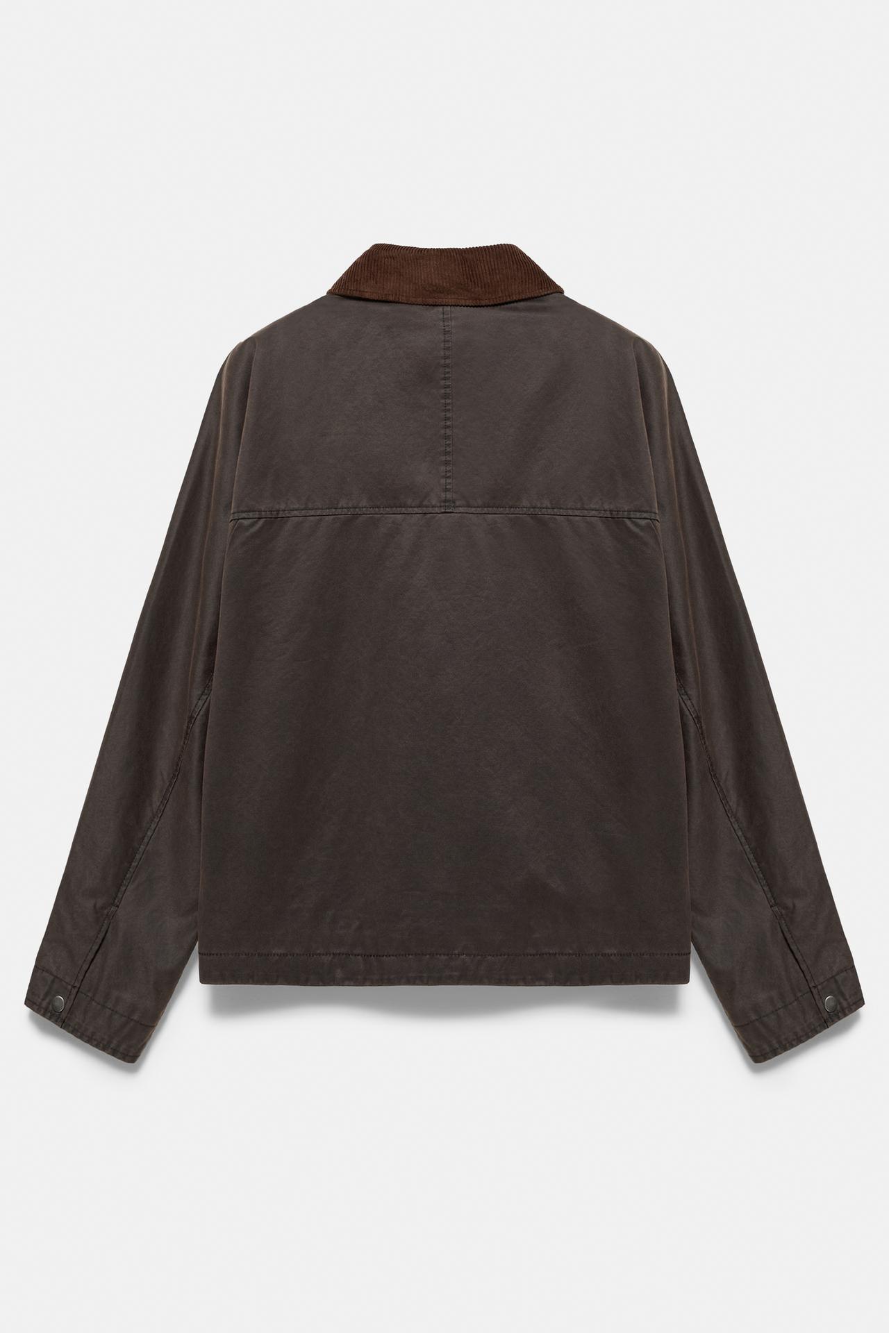 Waxed corduroy collar jacket — Copper