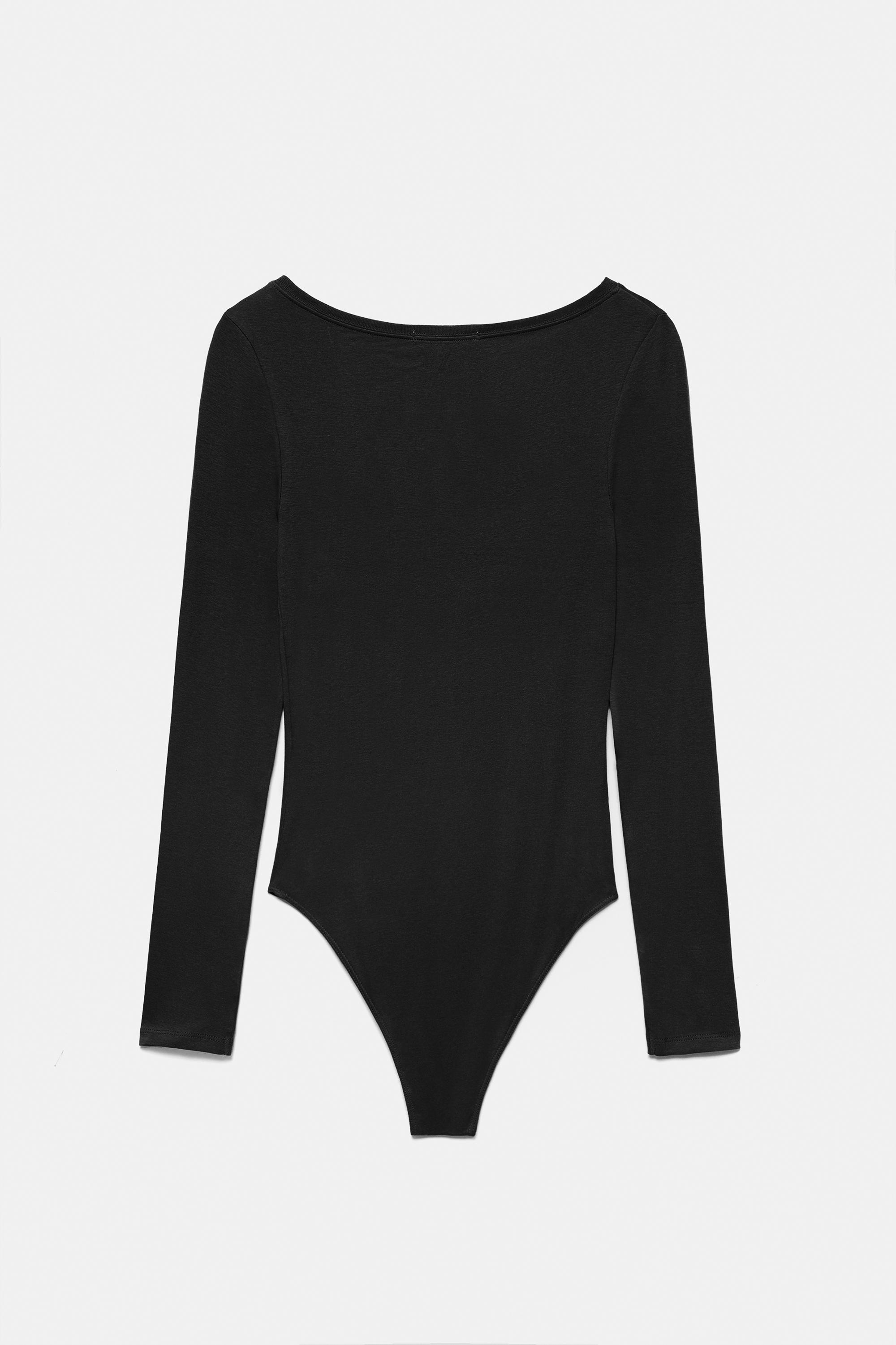 Long sleeve bodysuit — Black