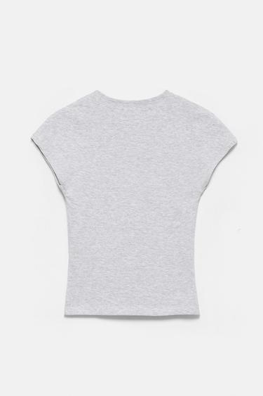 Fitted short sleeve T-shirt — Grey marl 7