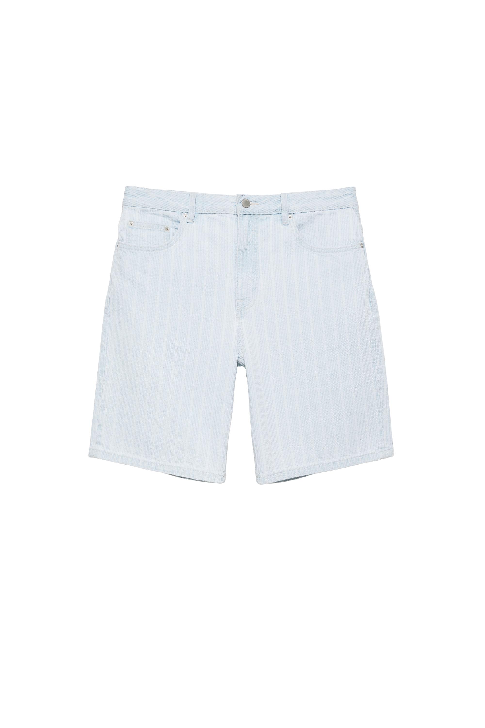 Pull&Bear Standart kesim jakarlı denim bermuda