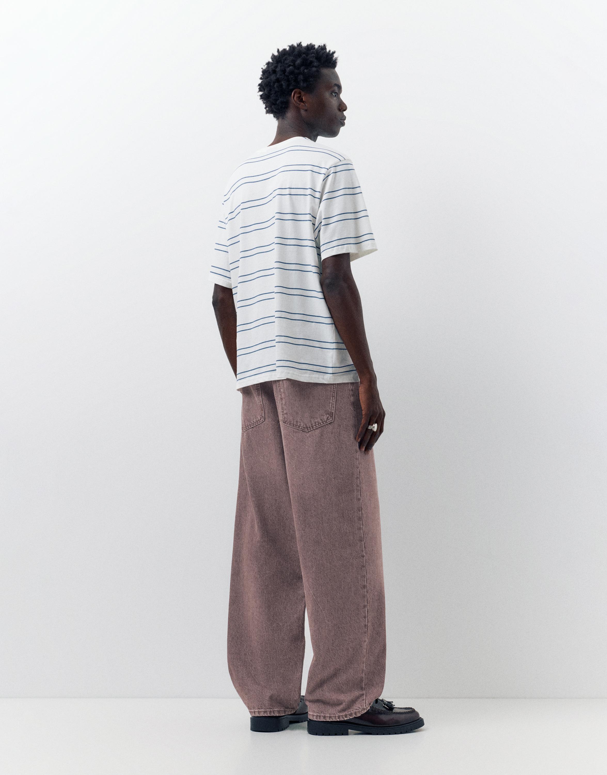 Relaxed fit baggy jeans — Fuchsia