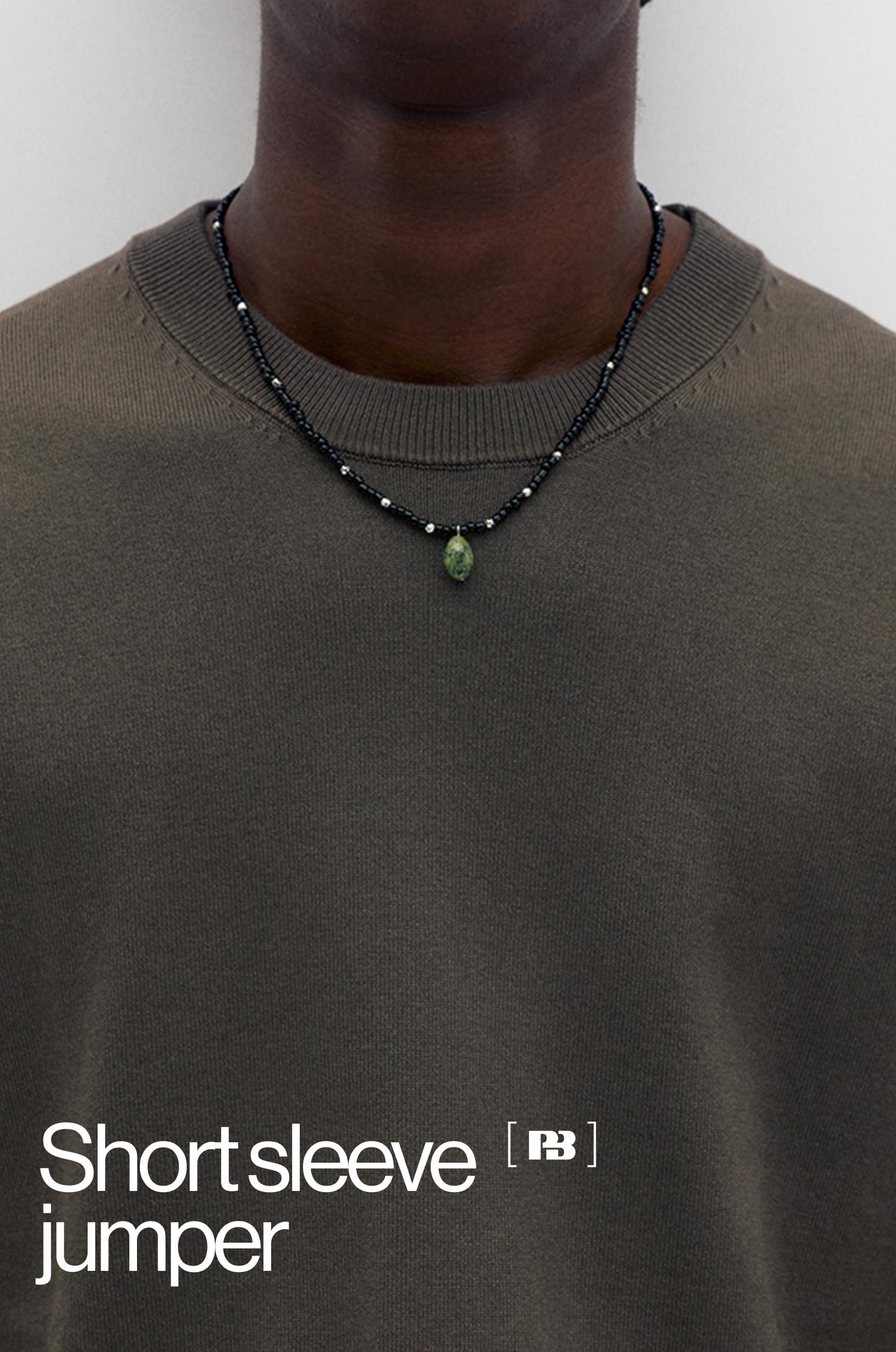 Short sleeve jumper — Mole brown