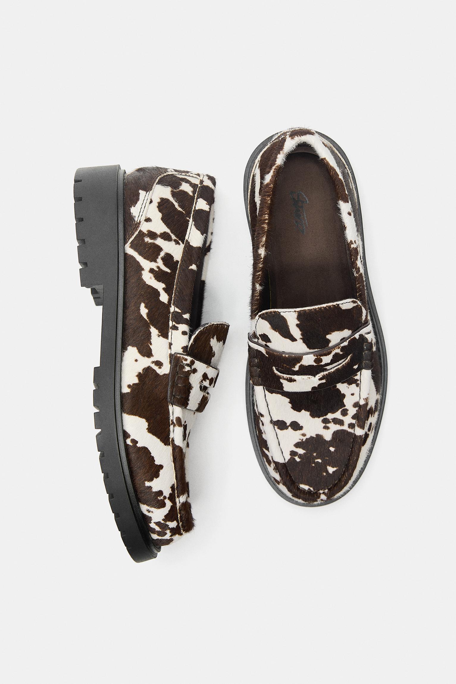 Hayvan desenli tüylü deri makosen - Görsel 37