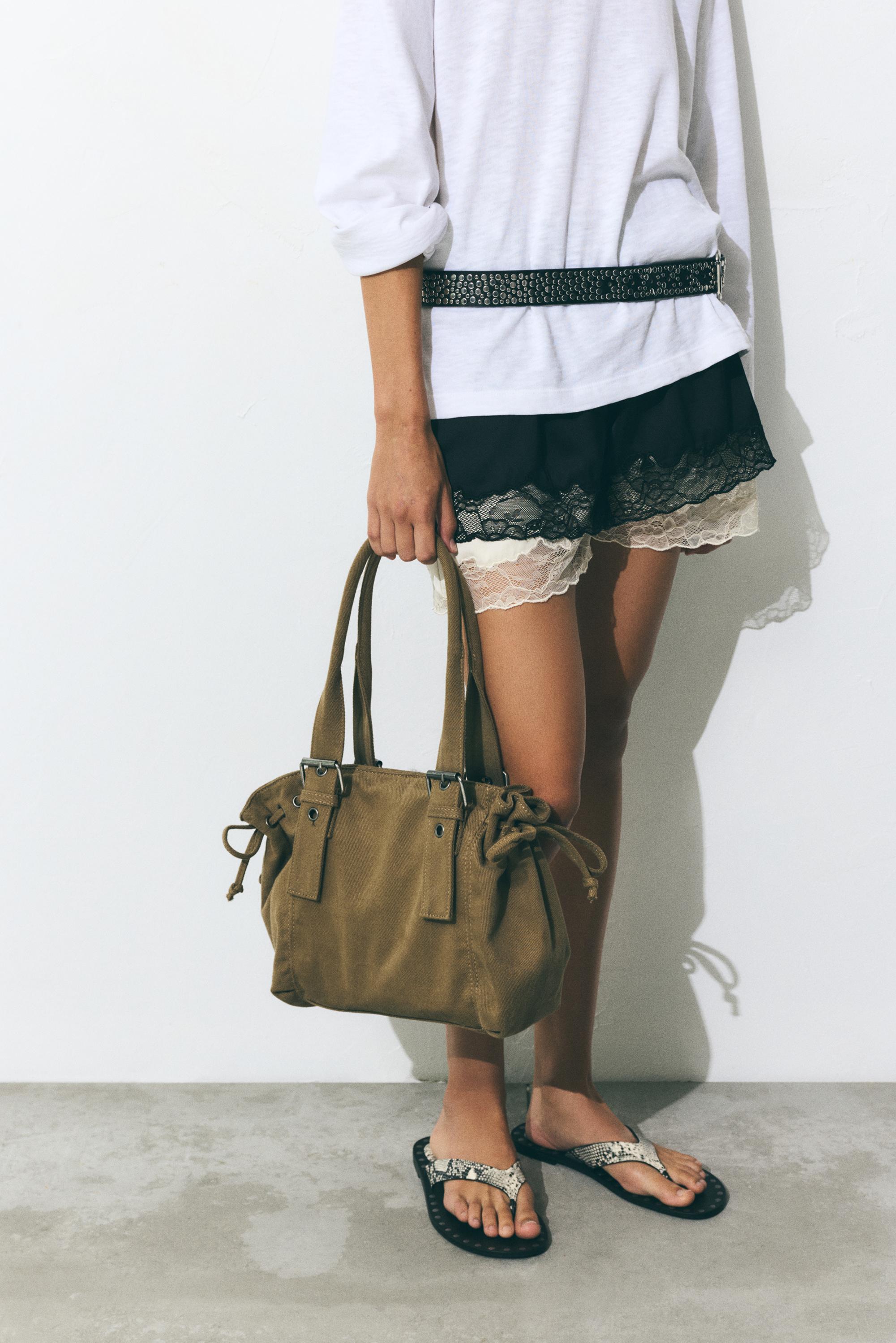 Buckle shopper bag — Camel