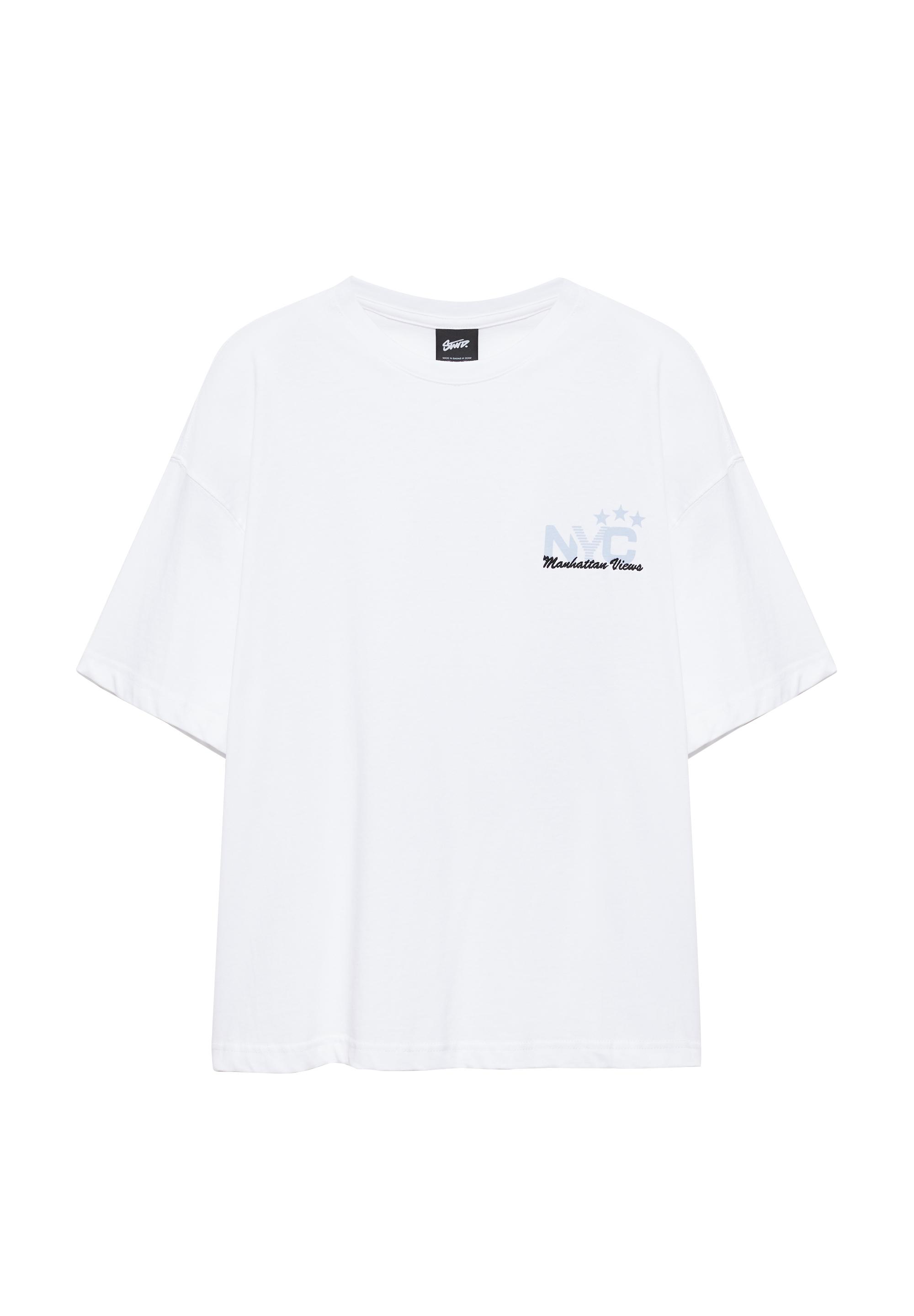 Pull&Bear STWD NYC grafikli tişört görsel 5