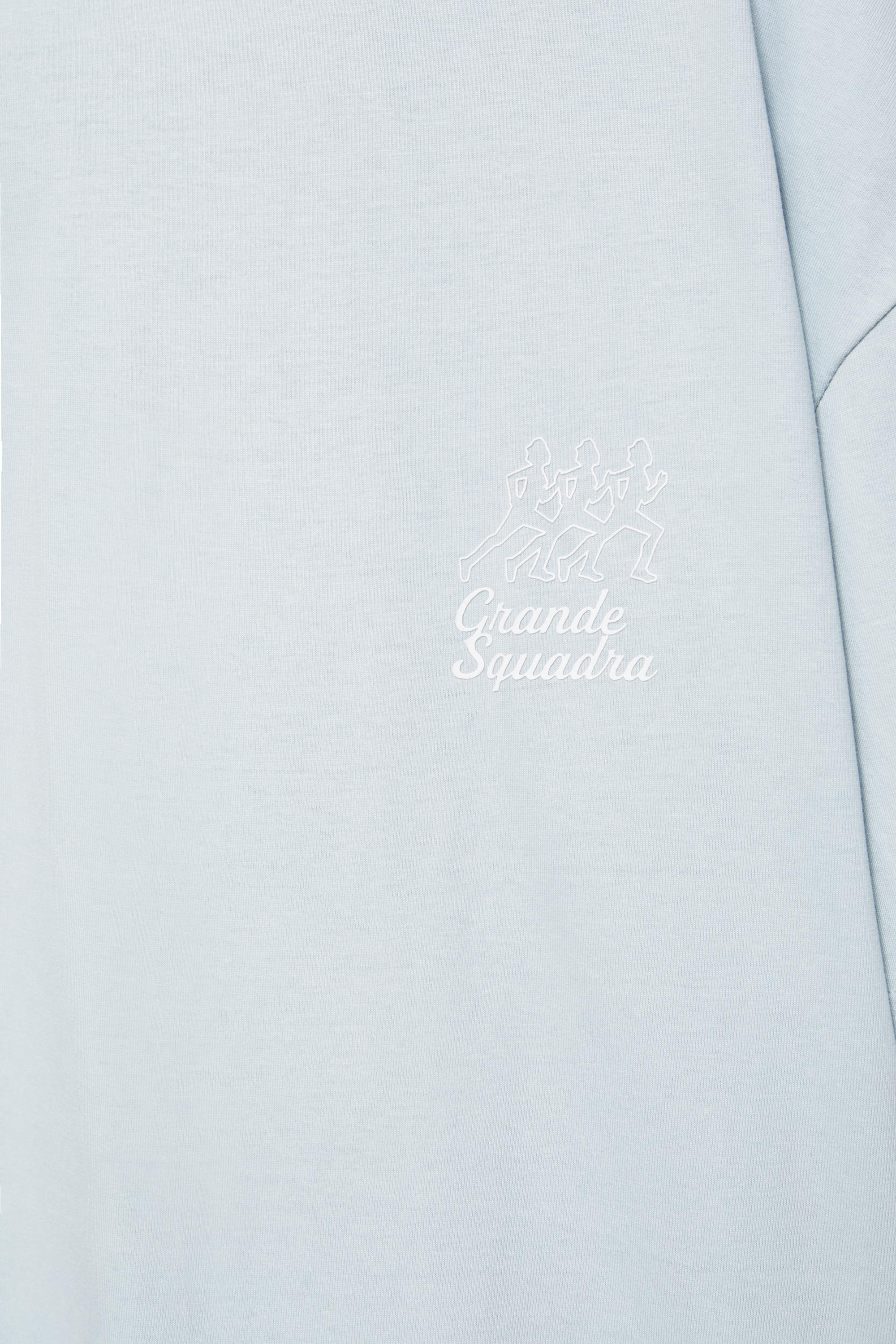 Boxy-fit T-shirt with graphic — Pale blue