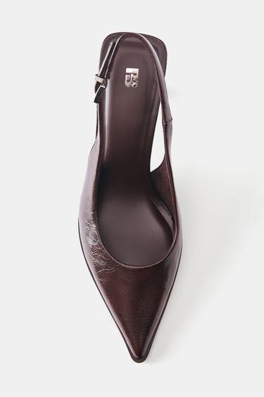Slingback high heels — Brown 4